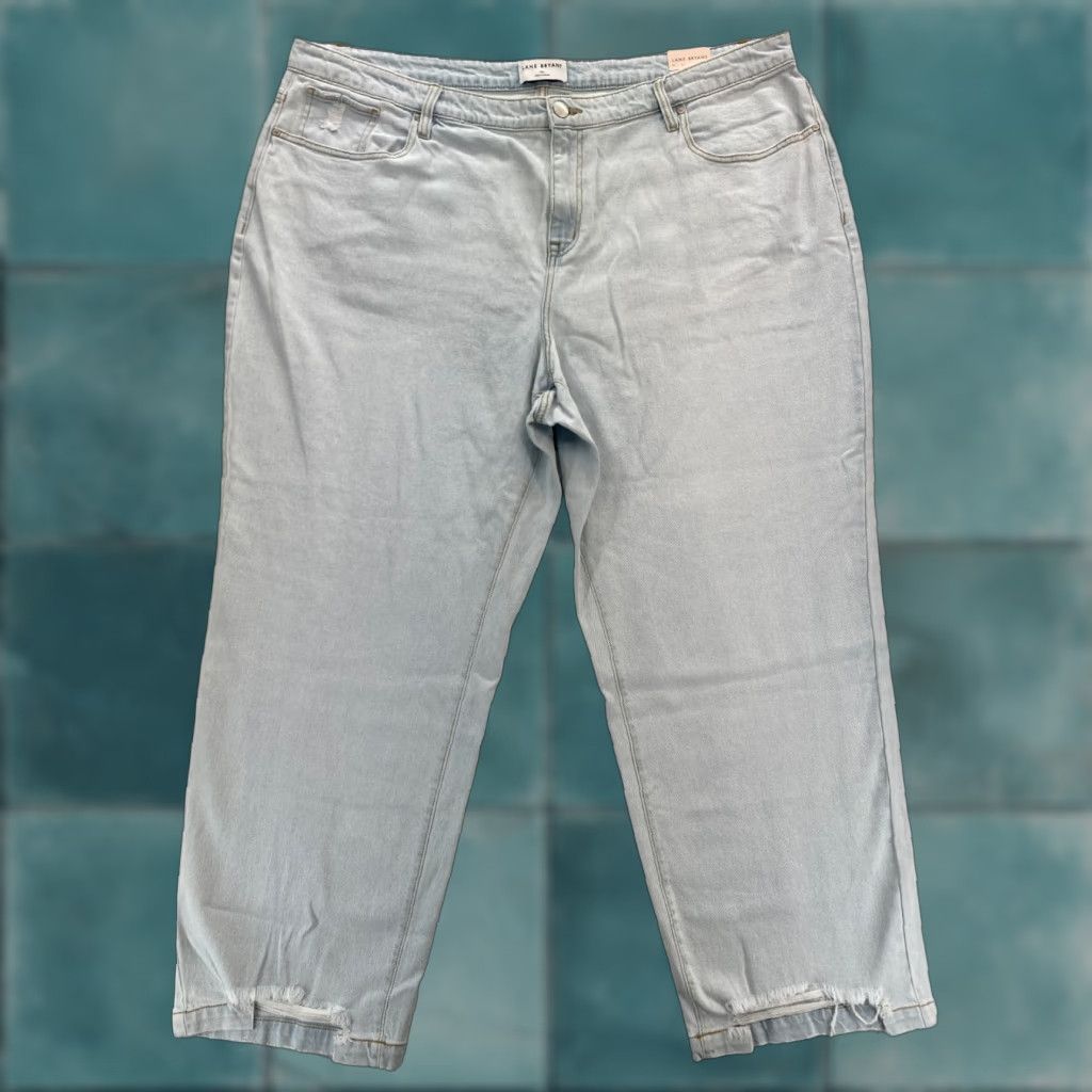 Vintage Lane Bryant Jeans Women’s Plus 24L Signature Fit Straight Ankle Light Blue Denim Size 24 Plus Jeans Denim Straight 5-Pocket Size 42" / US 20 - 1 Thumbnail