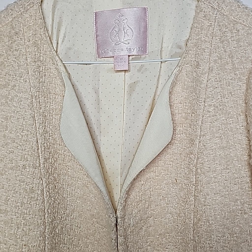 Rebecca Taylor Rebecca Taylor wool mohair angora jeweled blazer jacket sz 6 Size M / US 6-8 / IT 42-44 - 4 Thumbnail