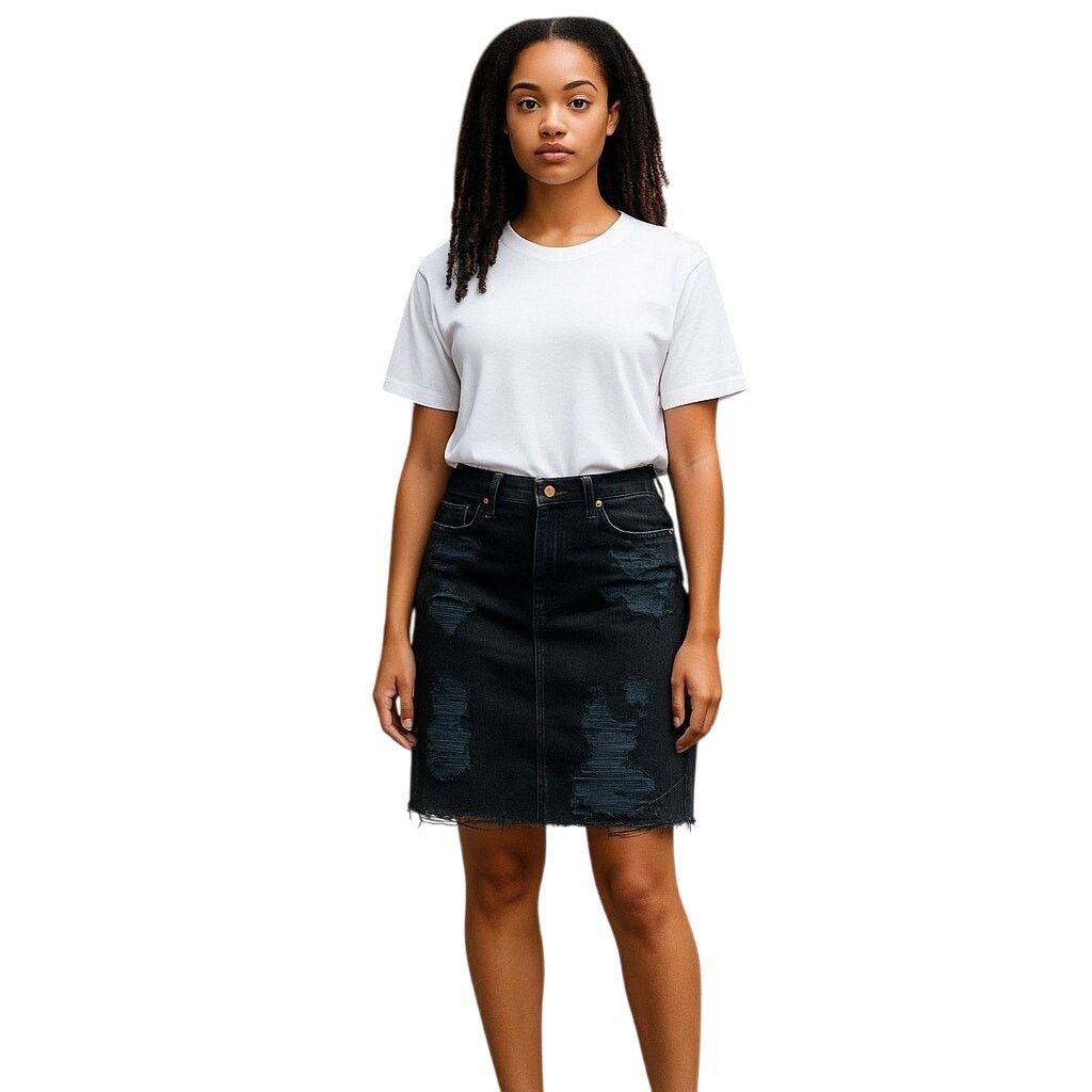 Ksubi Ksubi High Rise Pencil Distressed Denim Skirt Streetwear 6 Size 28" / US 6 / IT 42 - 1 Thumbnail