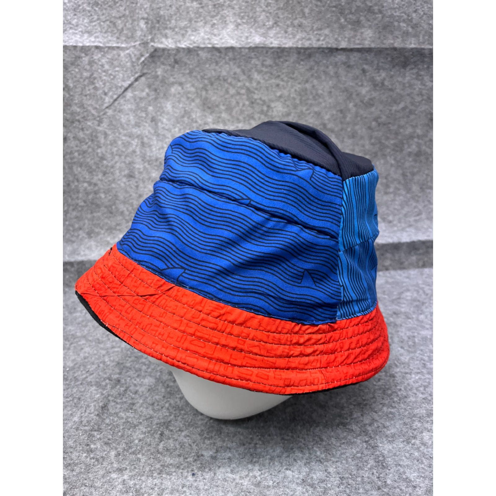 Vintage Sun Bucket Hat Adult One Size Blue Polyester Camp Fish Beach Reversible Size ONE SIZE - 2 Thumbnail