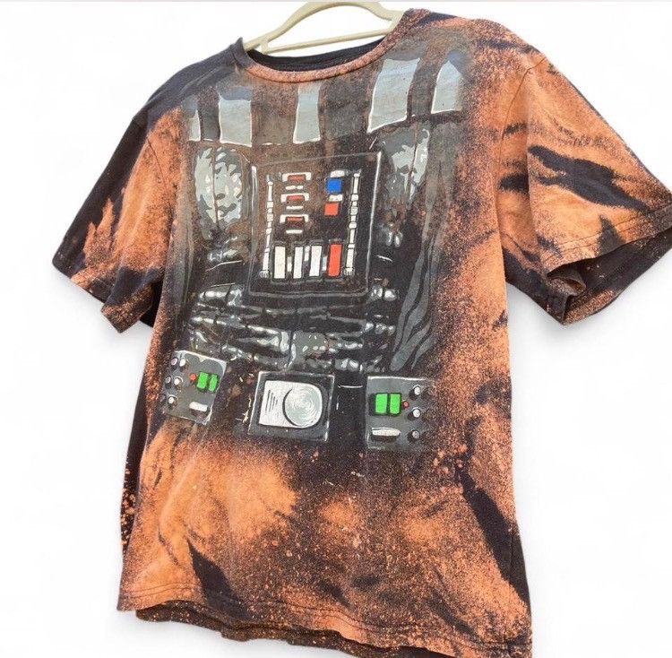 Star Wars Y2K Distressed Star Wars Darth Vader T-Shirt - Black Tiedye Size US L / EU 52-54 / 3 - 2 Thumbnail