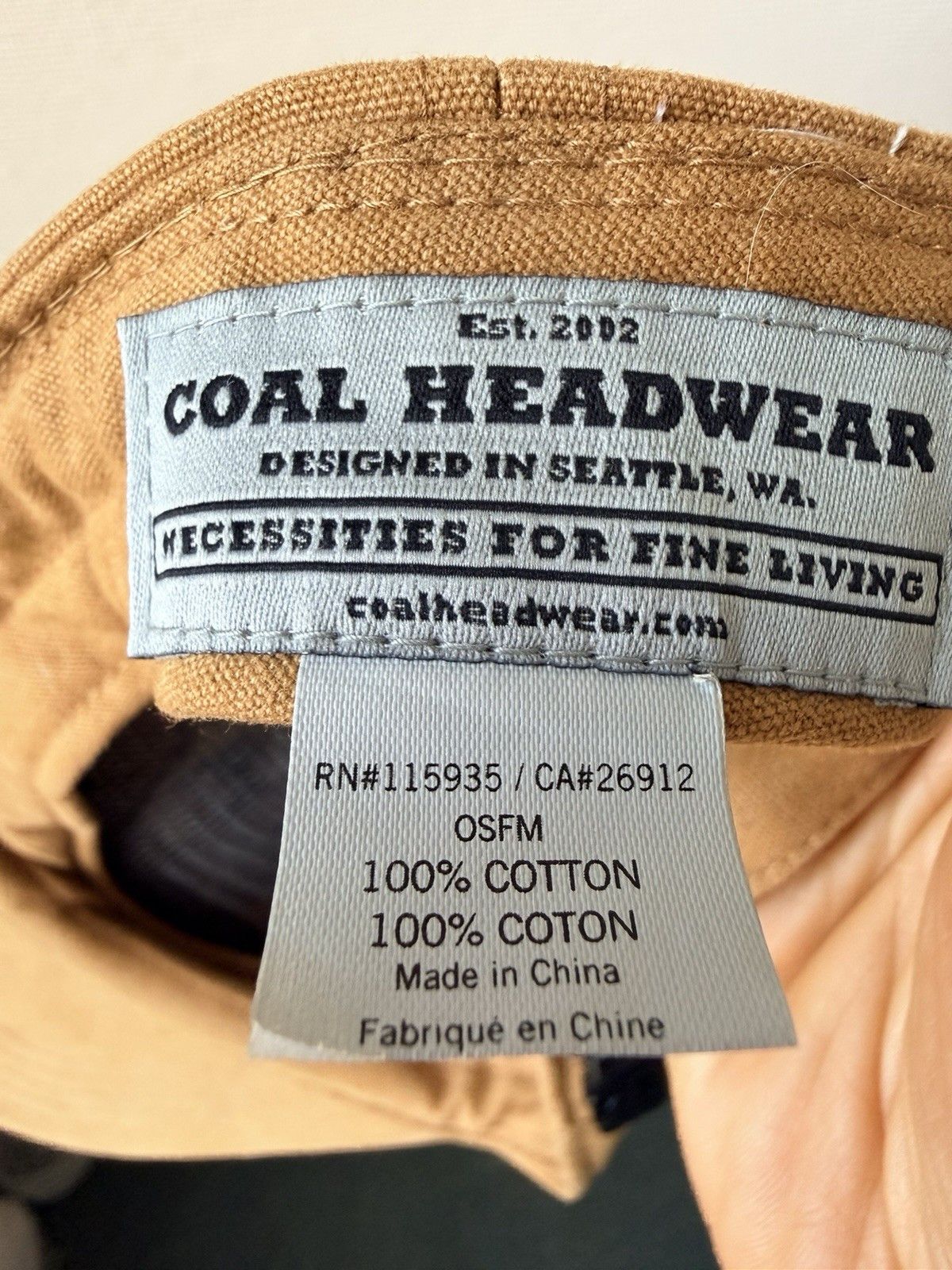 Coal Coal Headwear Go Outside Camp Hat Tan Cotton Strapback Camp Size ONE SIZE - 10 Thumbnail