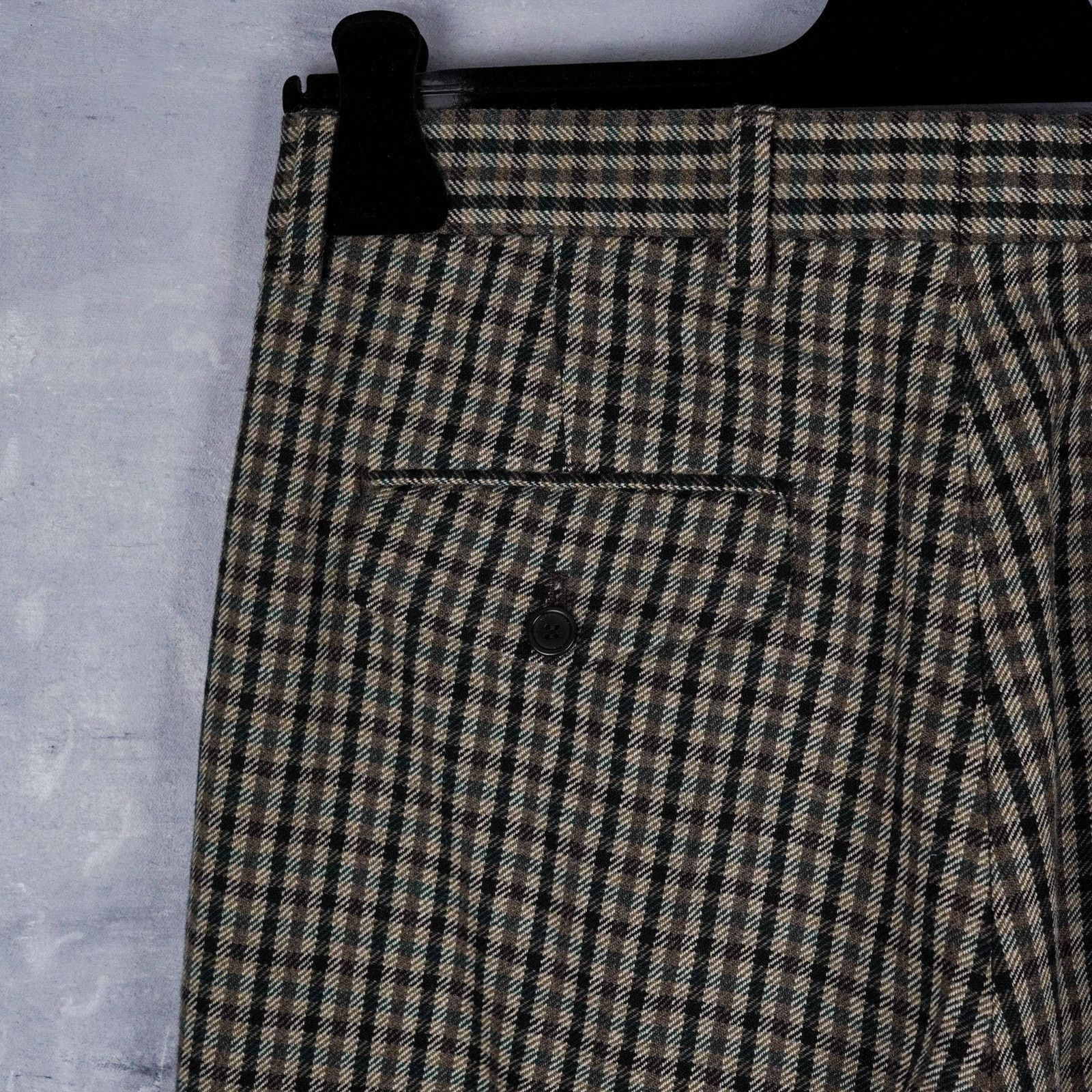 Acne Studios Acne studios brown gray wool check tailored trousers pants Size US 30 / EU 46 - 6 Thumbnail