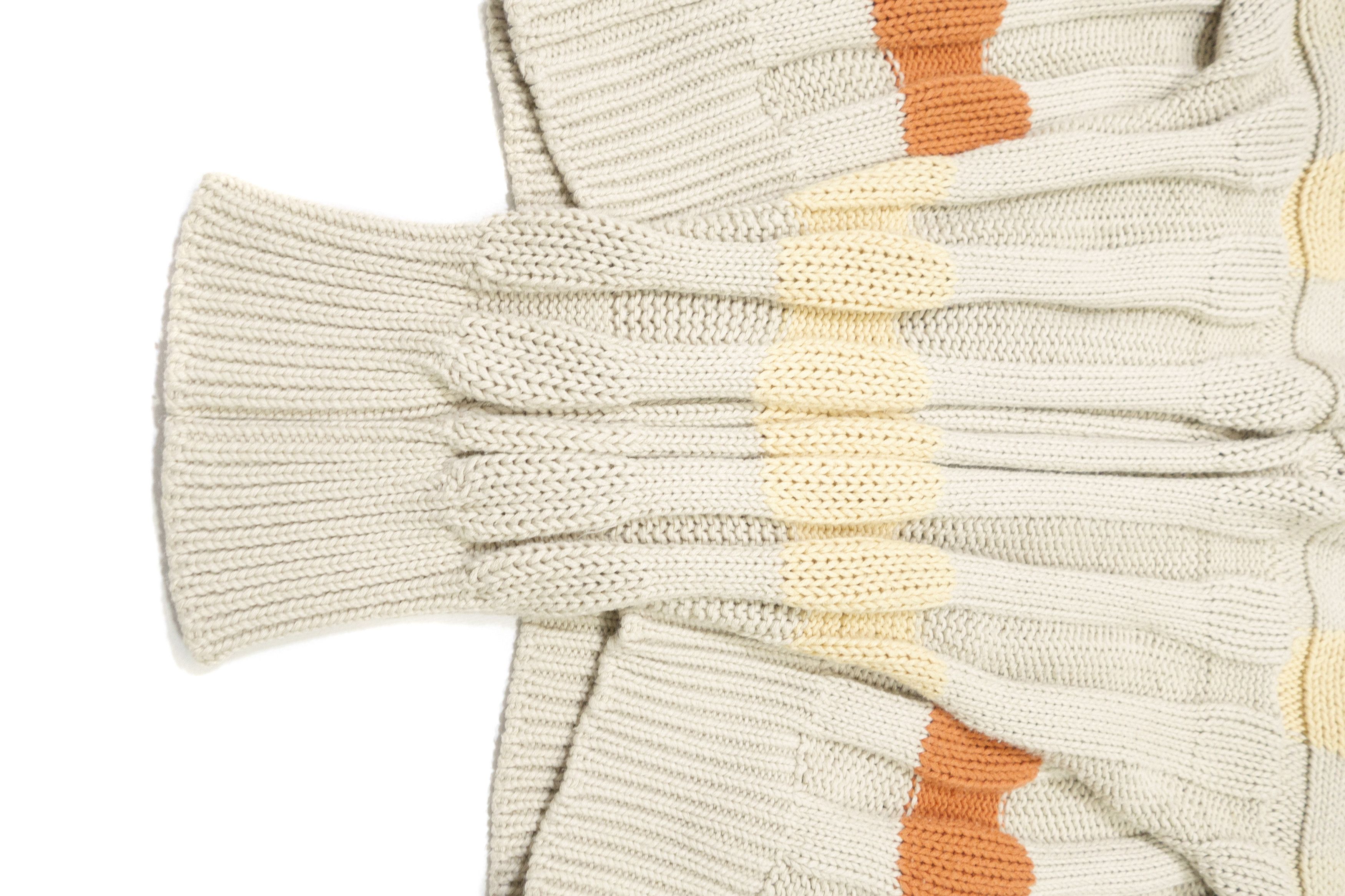 Jil Sander 90s Oversized Cable Knit Striped Sweater Vintage Size M / US 6-8 / IT 42-44 - 6 Thumbnail