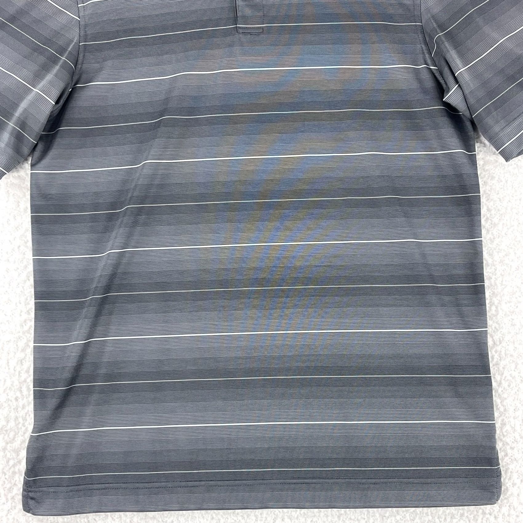 Cutter & Buck Cutter & Buck Polo Shirt Mens Large Gray Black Stripe DryTec Golf Short Sleeve Stretch Regular Size L Size US L / EU 52-54 / 3 - 5 Thumbnail