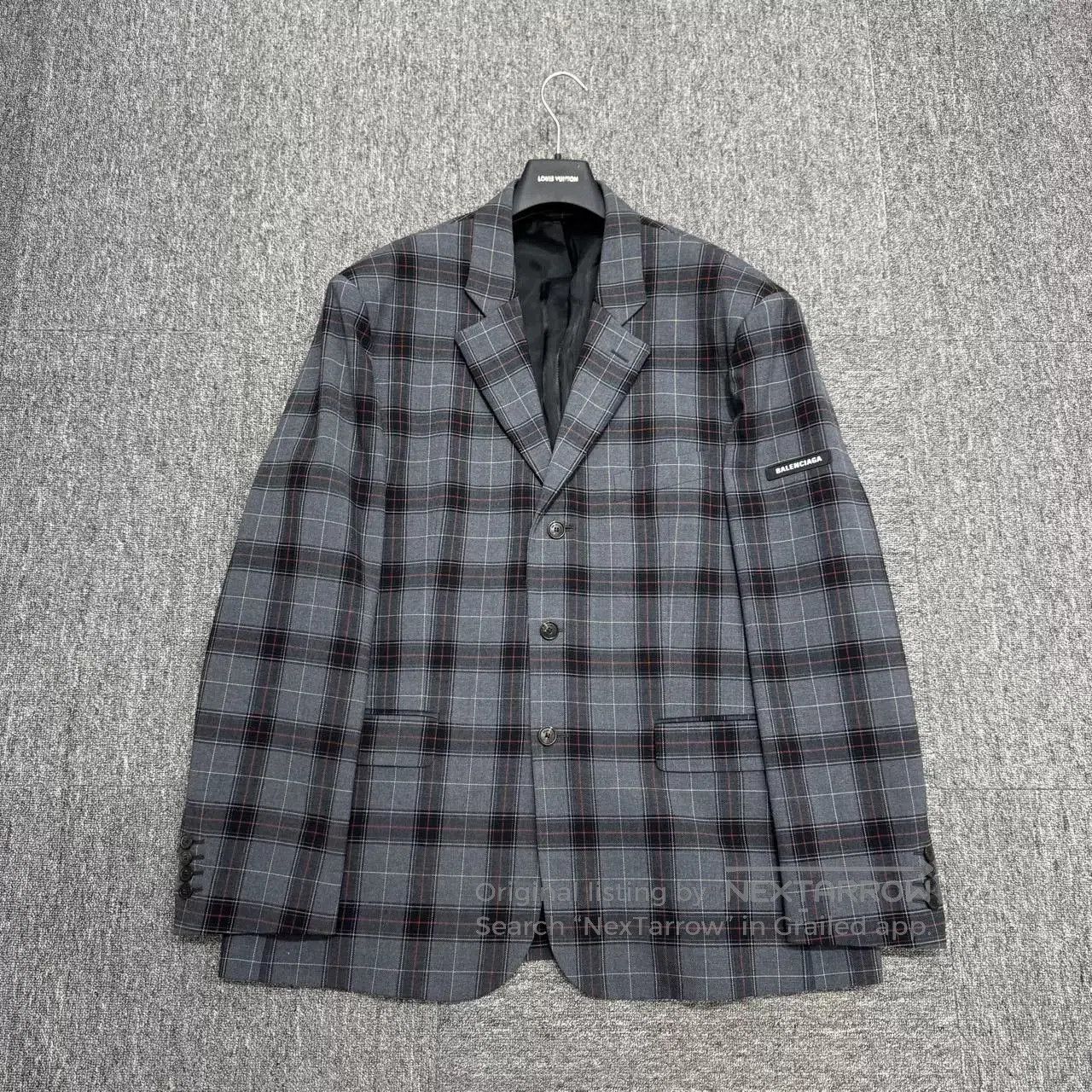 Balenciaga Balenciaga Plaid Checkered Blazer Jacket. Size US L / EU 52-54 / 3 - 1 Thumbnail