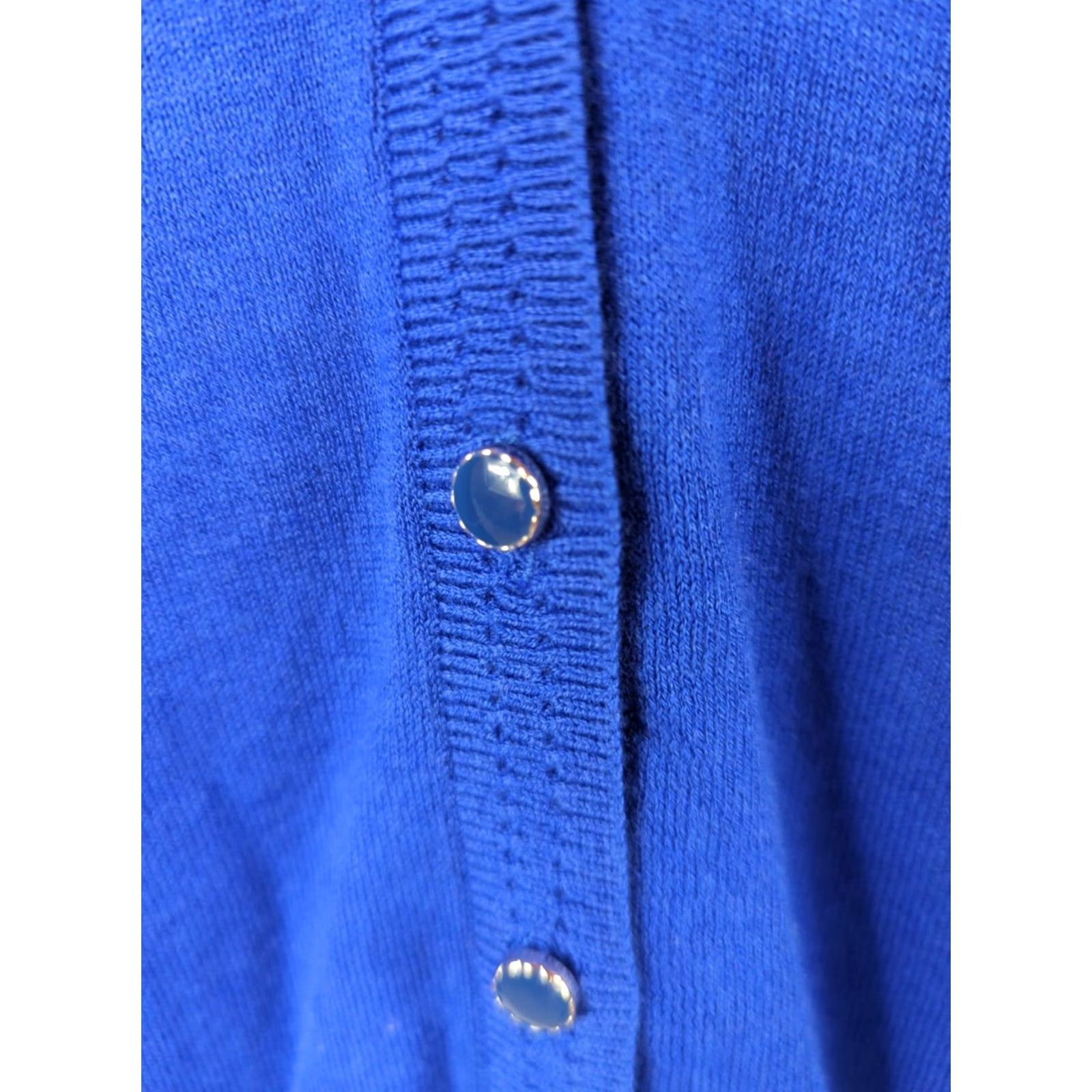 Banana Republic Banana Republic Womens Cardigan Sweater Size L Blue V-Neck 3/4 Sleeve Button Up Knit Lightweight Casual Business Regular Fit Adult Womens Size L / US 10 / IT 46 - 2 Thumbnail