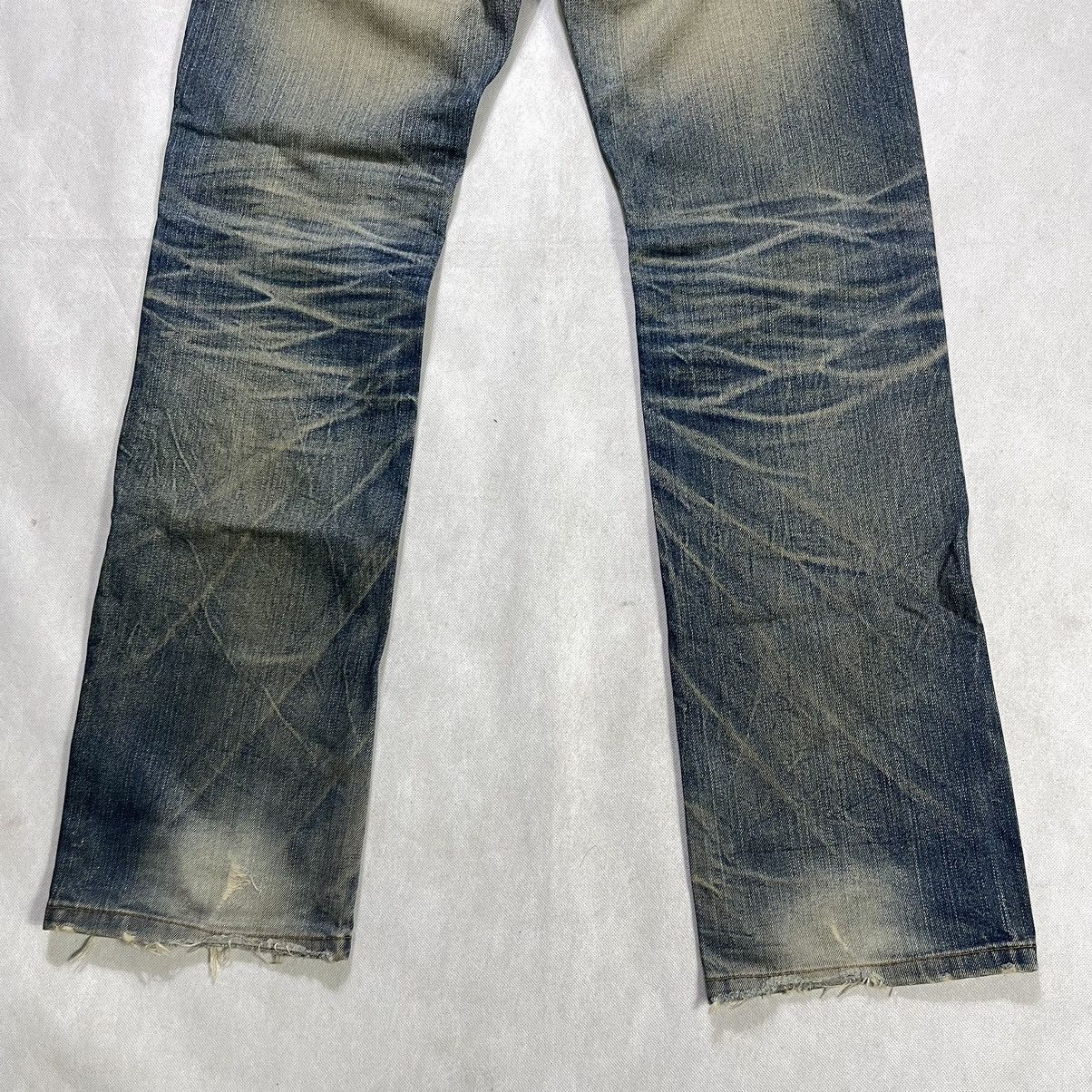 Japanese Brand Red Pepper Skull Stud Distressed Selvedge Waist Denim Pant Size US 31 - 7 Thumbnail