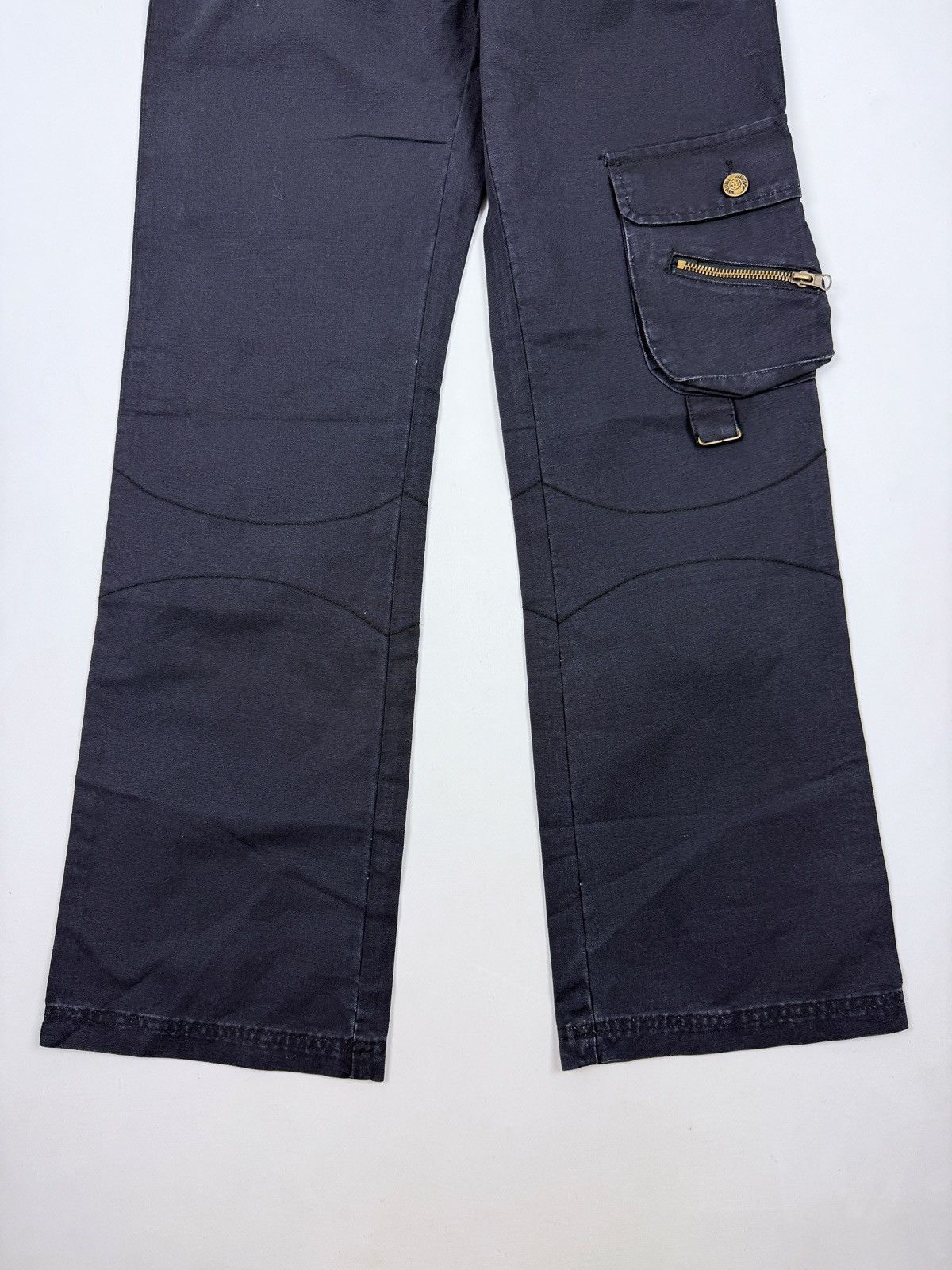 Maui and Sons Y2K Vintage Maui Girl Low Rise Belted Cargo Flared Pants Size 28" / US 6 / IT 42 - 6 Thumbnail