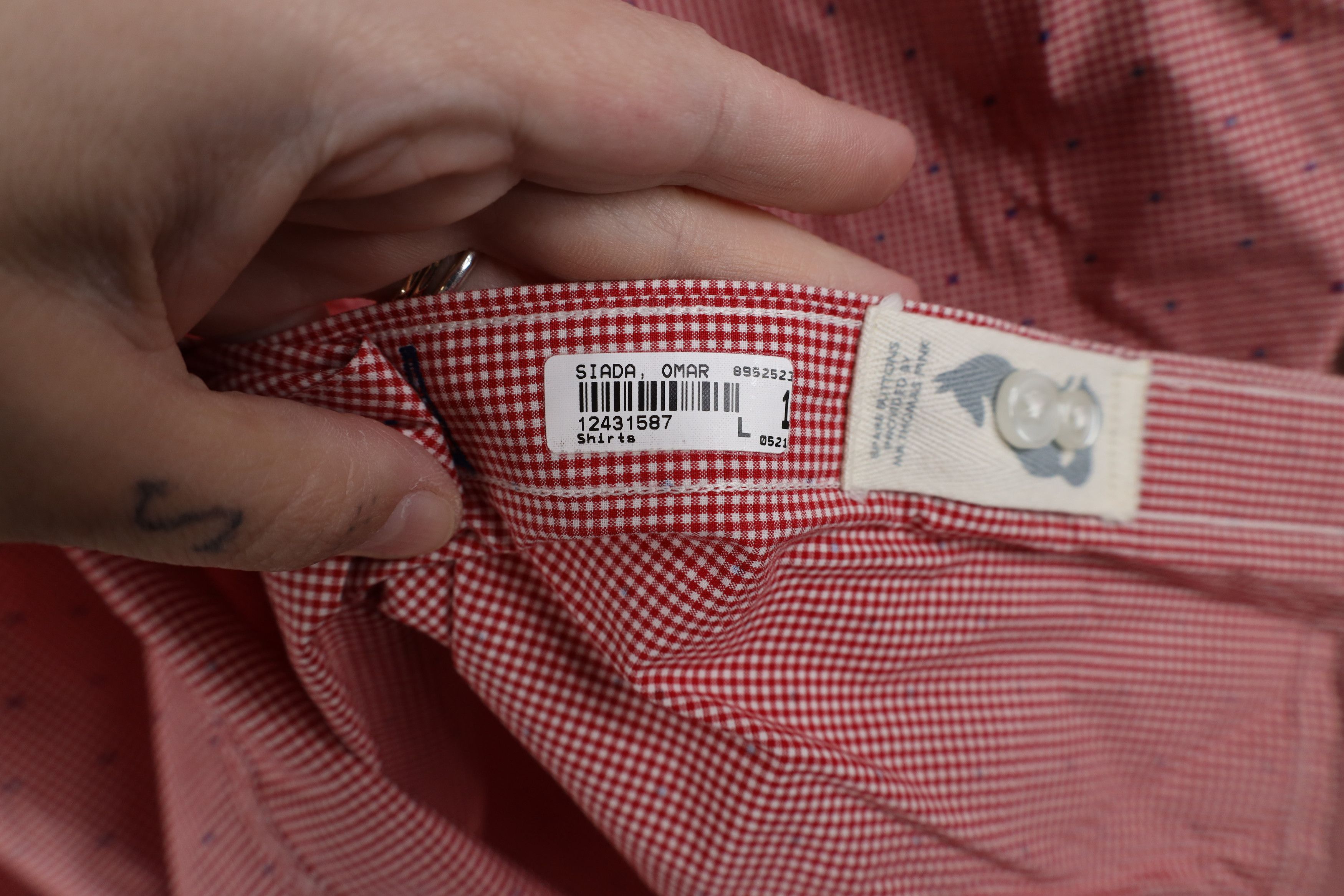 Vintage Thomas Pink Polka Dot Plaid Collared Button Down Shirt Red Size US XXL / EU 58 / 5 - 7 Thumbnail