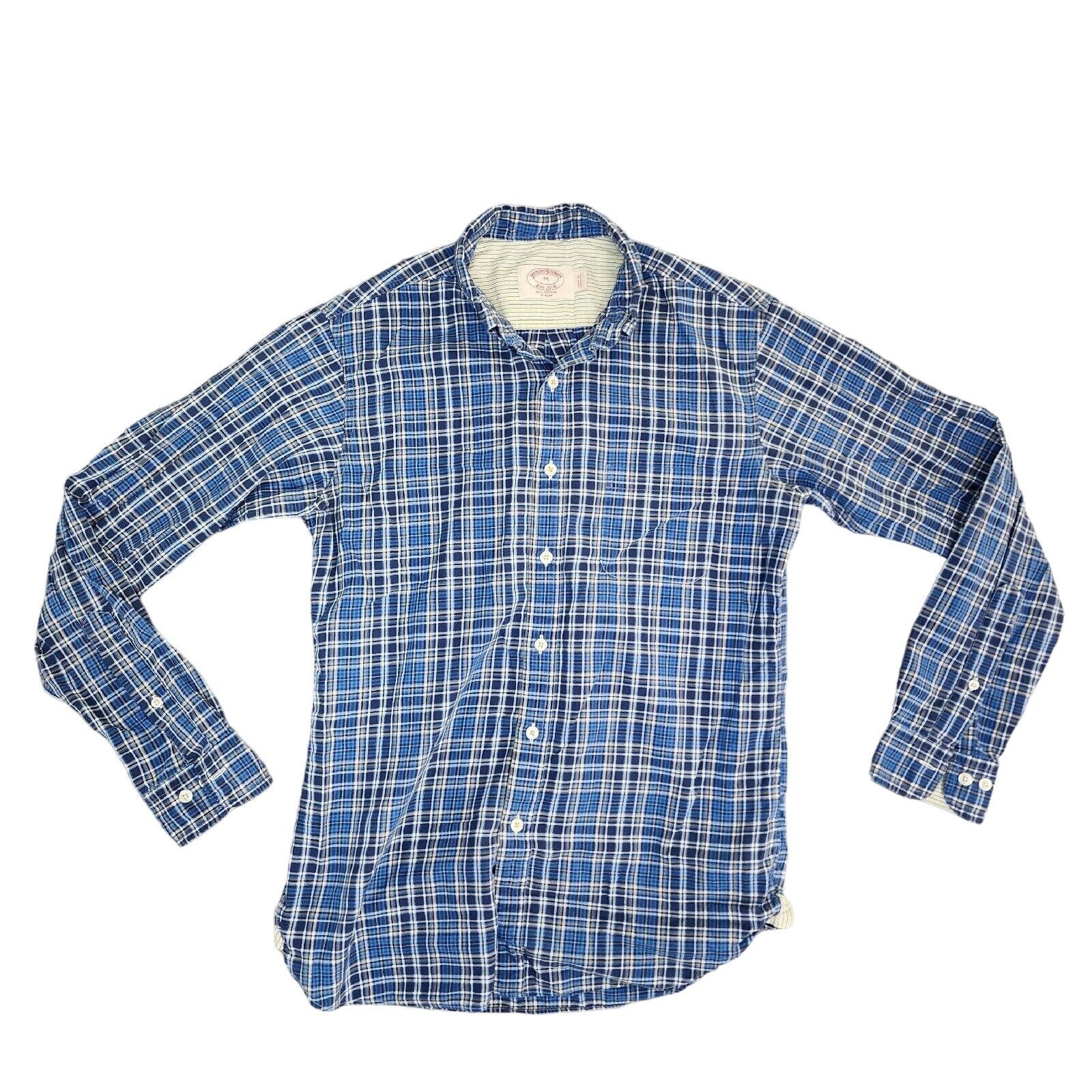 Brooks Brothers Brooks Brothers Medium Blue Plaid Long Sleeve Shirt Slim Size US M / EU 48-50 / 2 - 1 Thumbnail