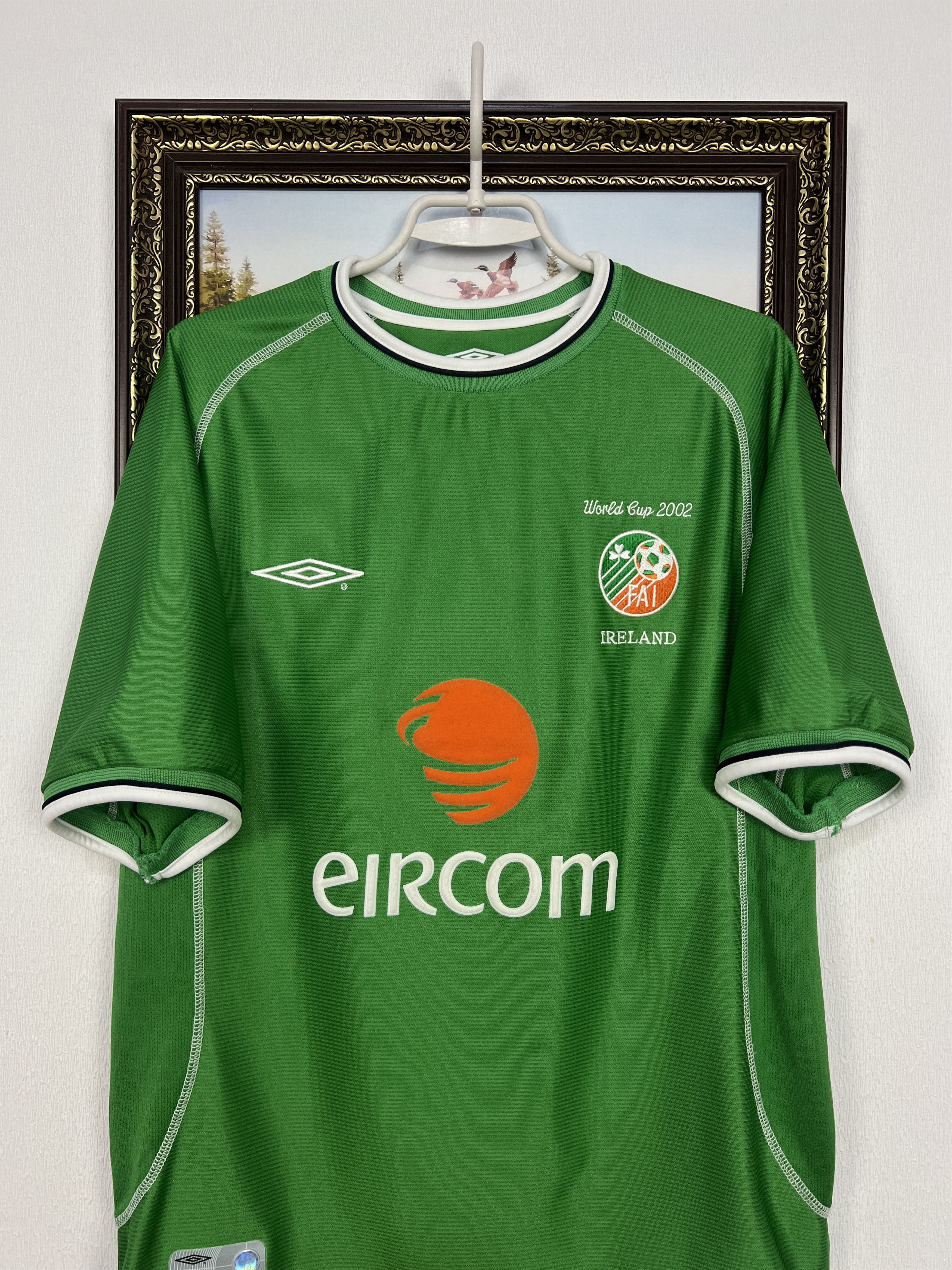 Reebok Republic of Ireland Home football shirt 2001 Soccer Umbro Size US M / EU 48-50 / 2 - 2 Thumbnail