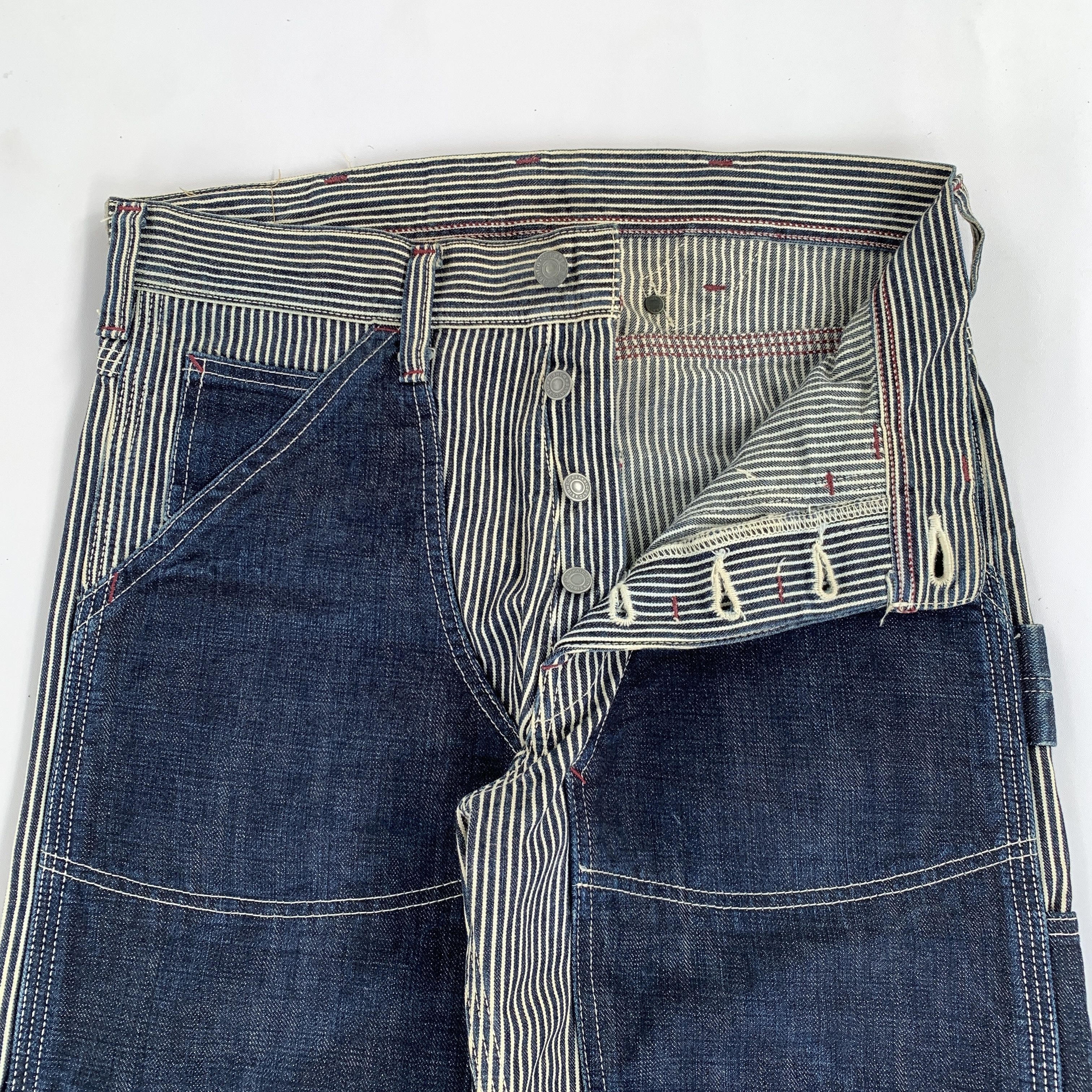 EIGHT-G Vintage Eight-G Hickory Carpenter Double Knee Pants Size US 31 - 6 Thumbnail