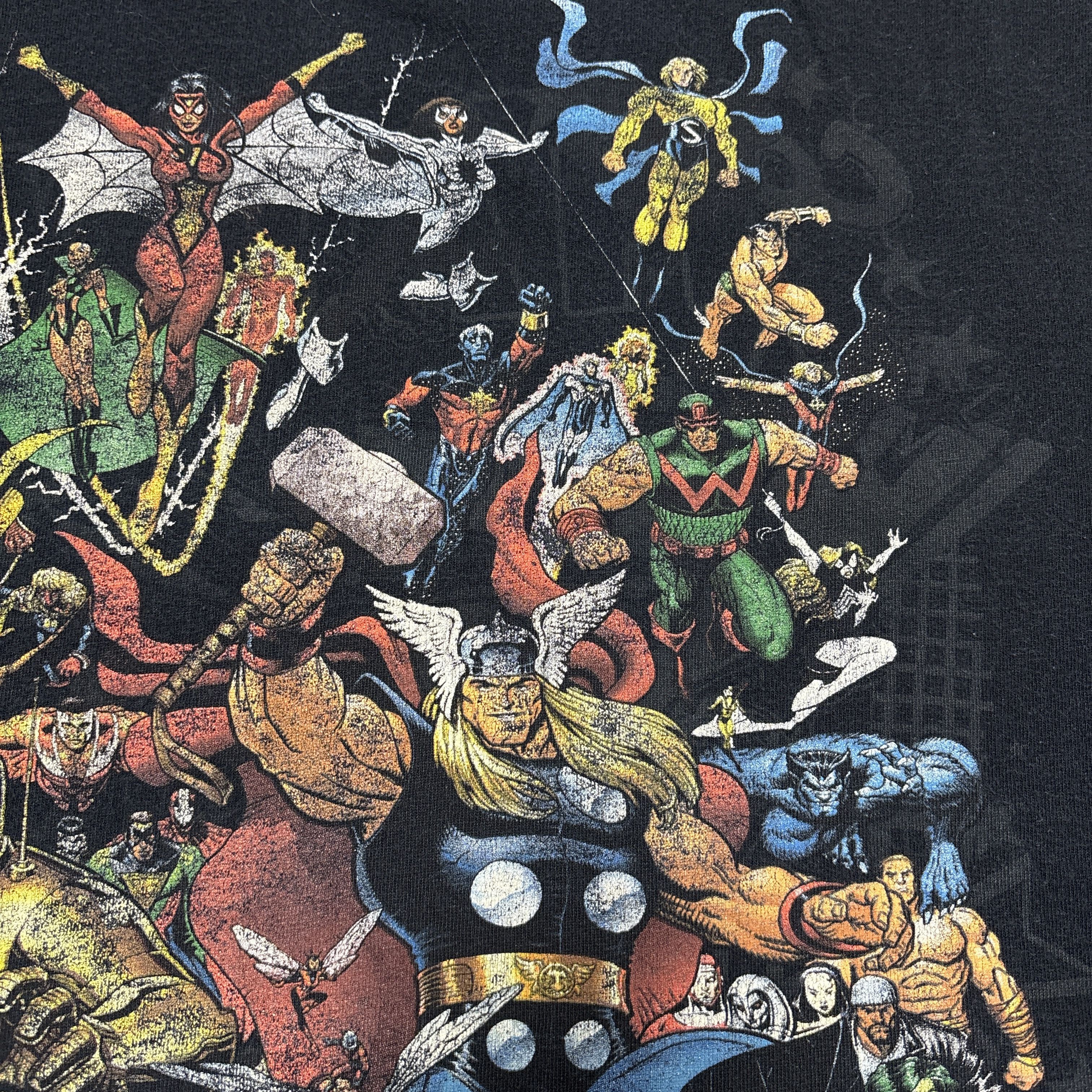 Marvel Comics Vintage Marvel Shirt Y2K Movie Promo Comics Hulk Spider Man Size US L / EU 52-54 / 3 - 6 Thumbnail