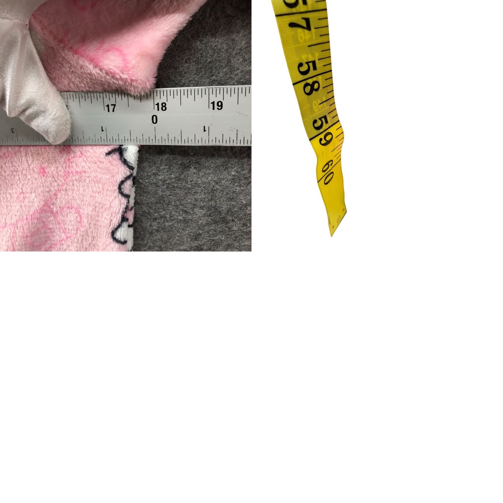 Vintage Hello Kitty Jumpsuit Womens XS Pink Plush Union Suit Pajama Hooded One Piece Size 26" / US 2 / IT 38 - 8 Thumbnail