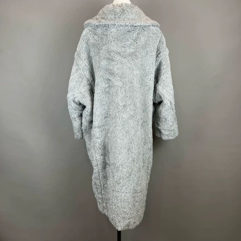 Max Mara Max Mara New Grey Shiny Silk Teddy Coat Size S / US 4 / IT 40 - 2 Thumbnail