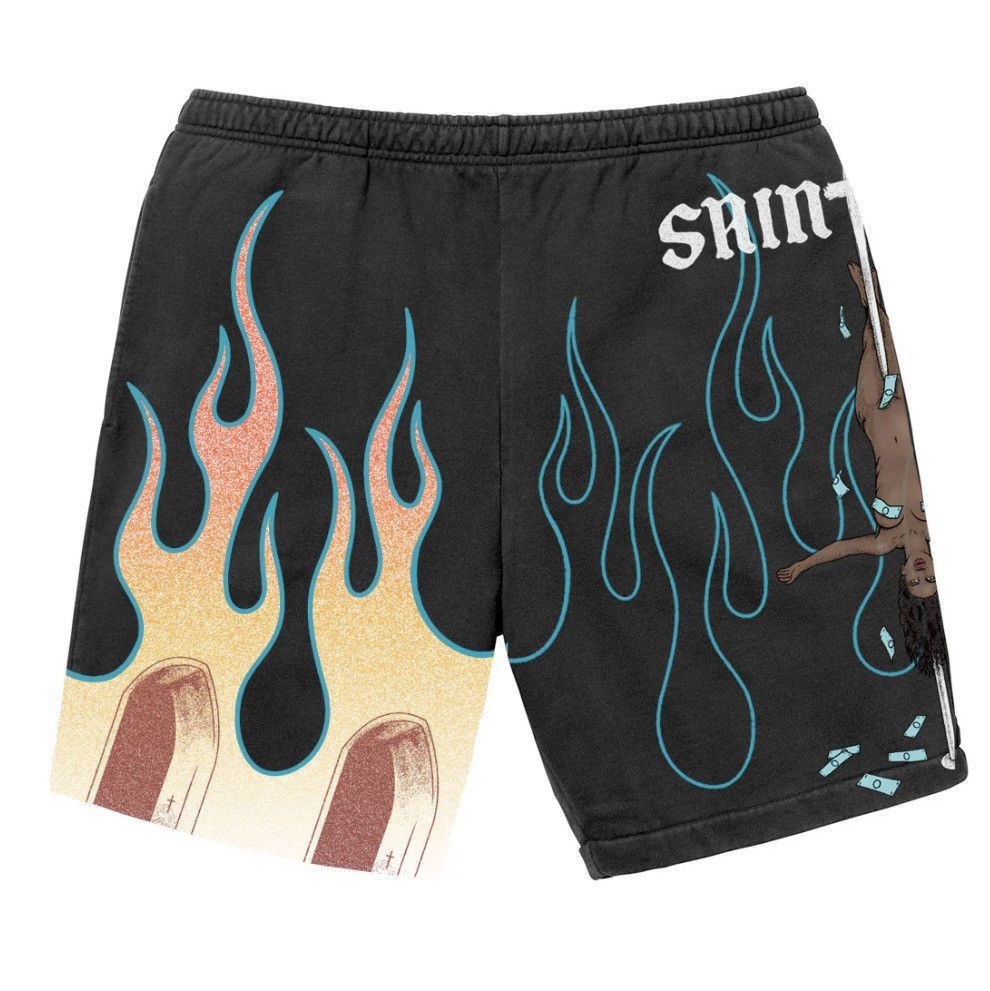 Rap Tees SAINt JHN 'NOT A CULt Tour' Shorts - Black - Large Size US 32 / EU 48 - 1 Thumbnail
