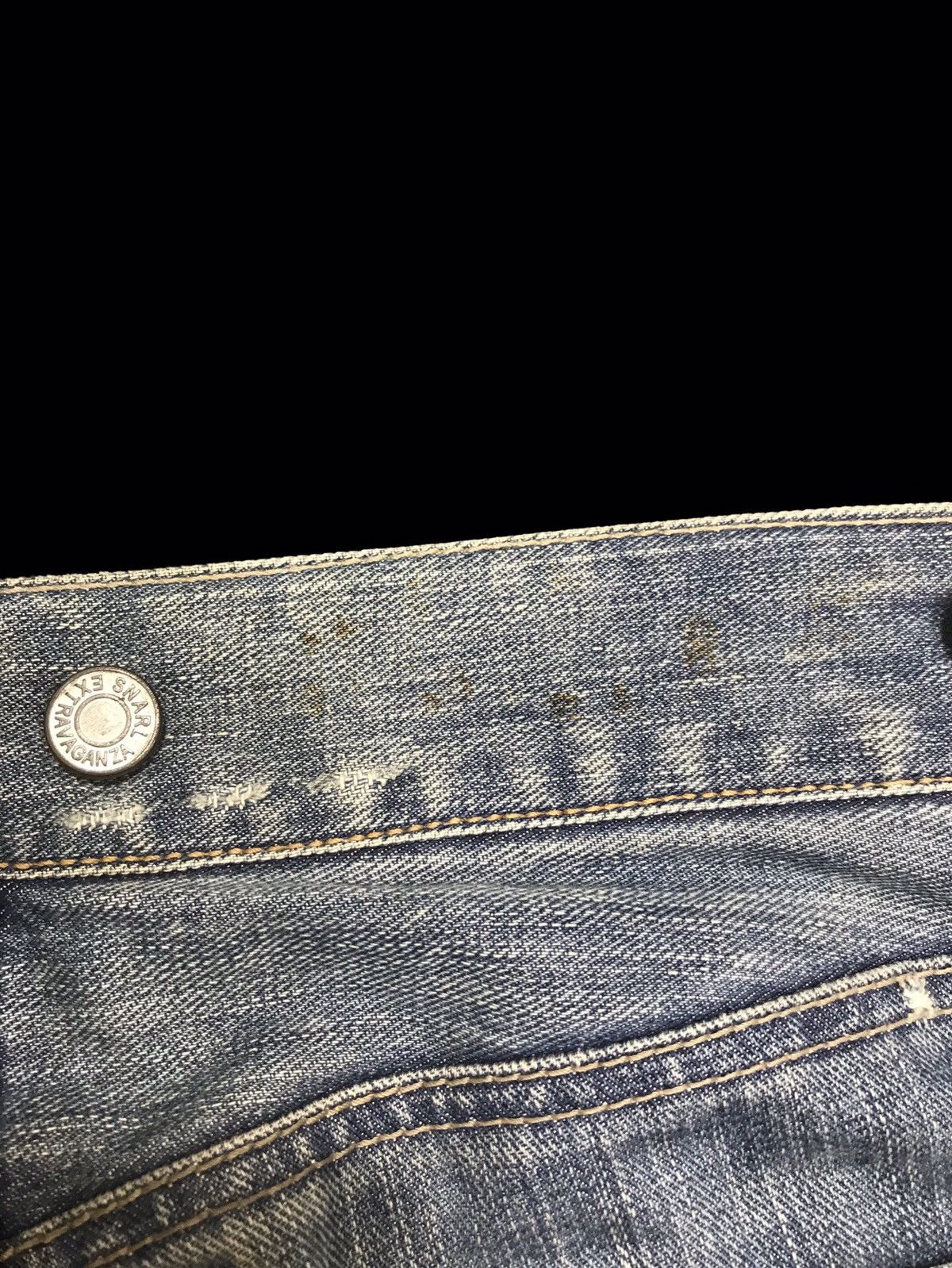 Japanese Brand 💥FLARE💥ARCHIVAL SNARL DISTRESSED DENIM F249 Size US 34 / EU 50 - 21 Thumbnail