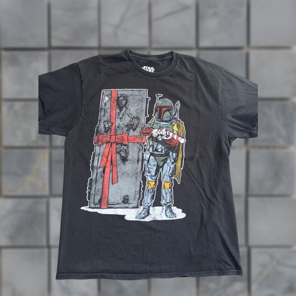 Star Wars Star Wars Boba Fett Christmas T-Shirt Black L Mens Large Christmas Star Wars Boba Fett Men Shirt Black Christmas 90s (adjusted for 200-char limit) Size US L / EU 52-54 / 3 - 1 Thumbnail