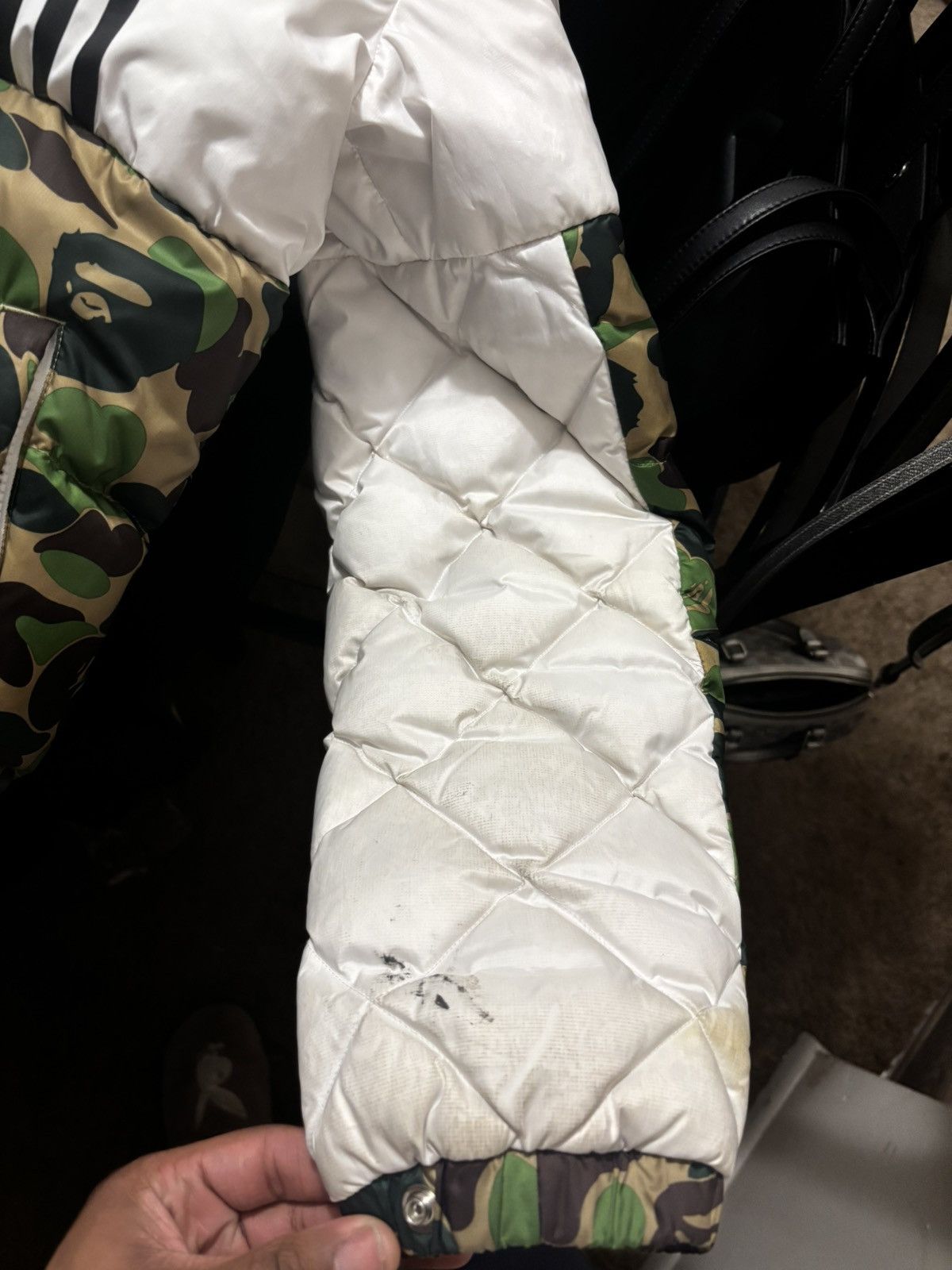 Adidas × Bape Adidas ABC Camo Firebird Shark Puffer Jacket Size US M / EU 48-50 / 2 - 14 Thumbnail