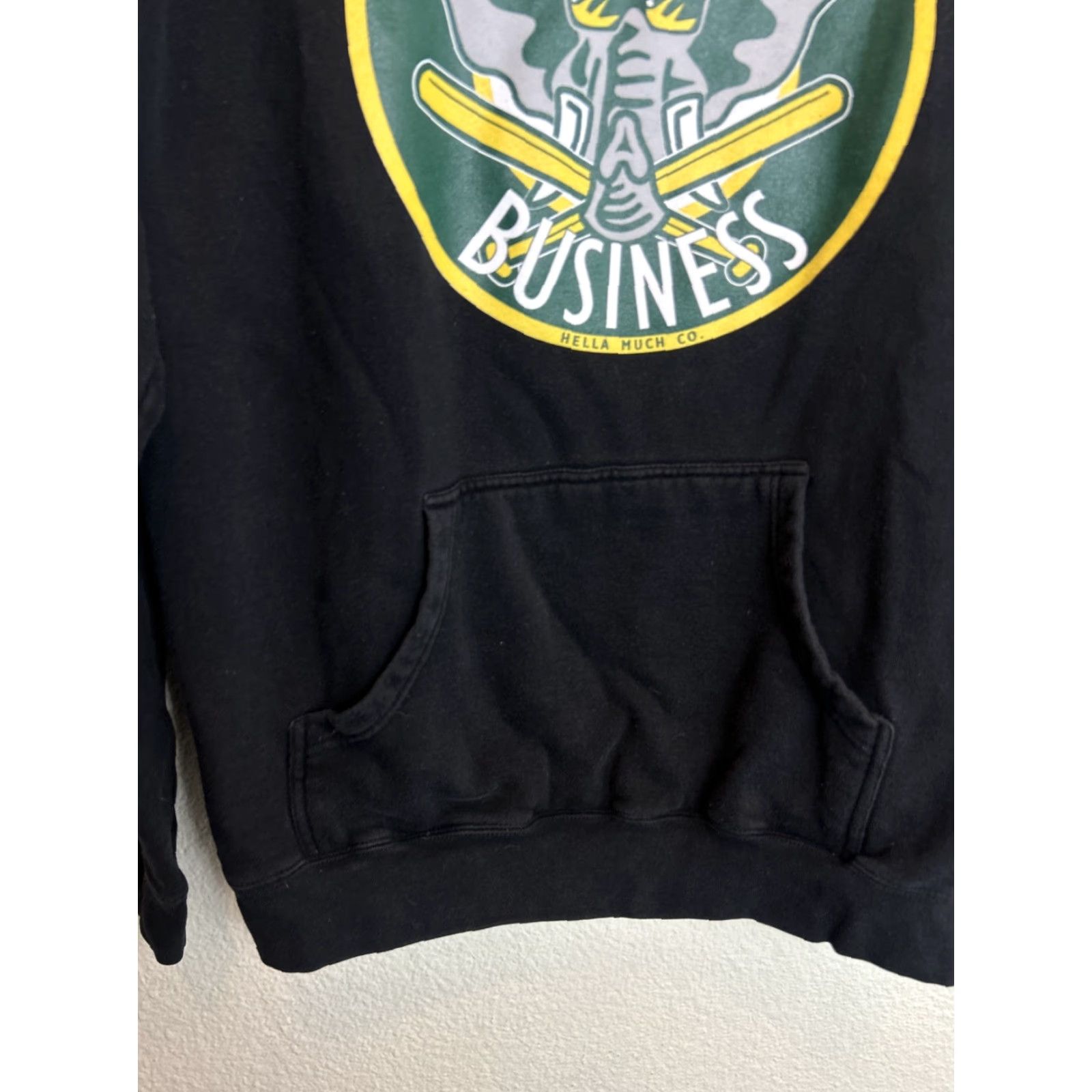 Vintage Hella Much Co Hoodie Pullover Black Size XL Oakland Stomper Town Business Size US XL / EU 56 / 4 - 5 Thumbnail