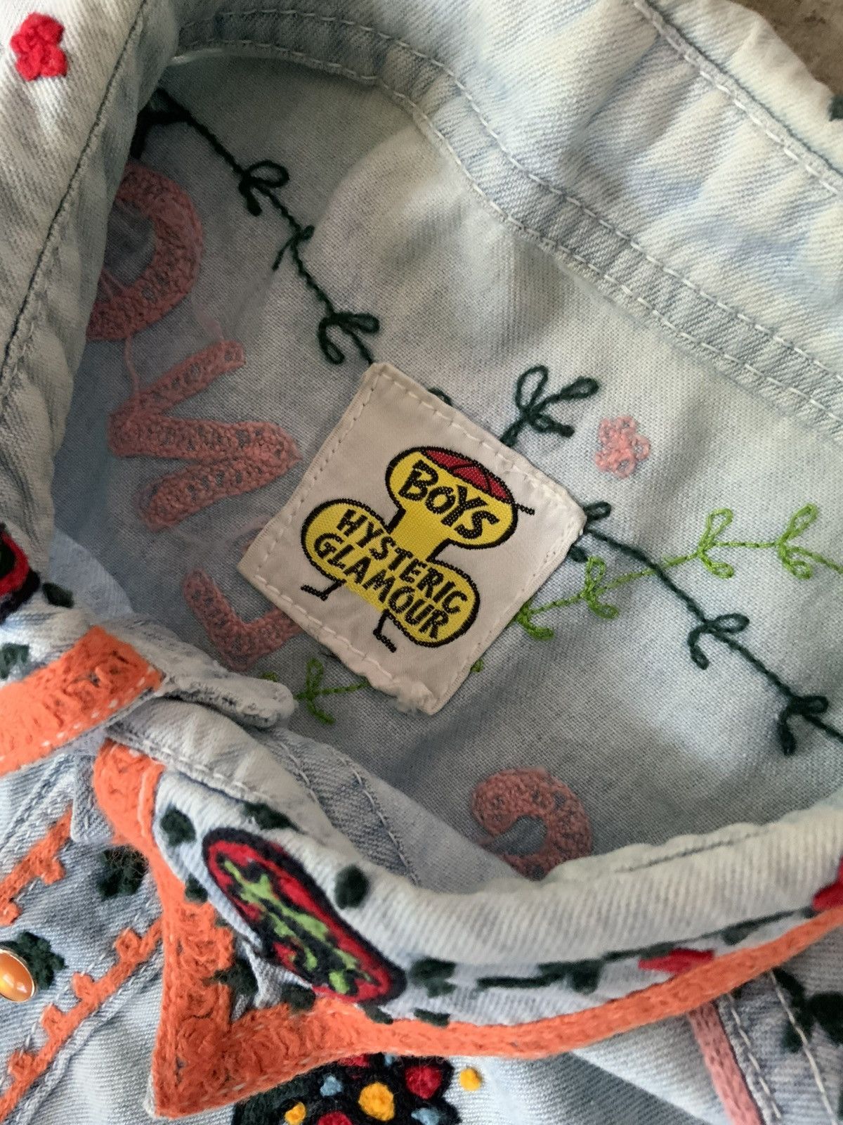 Hysteric Glamour ARCHIVE HYSTERIC GLAMOUR EMBROIDERED WESTERN DENIM SHIRT Size US M / EU 48-50 / 2 - 3 Thumbnail