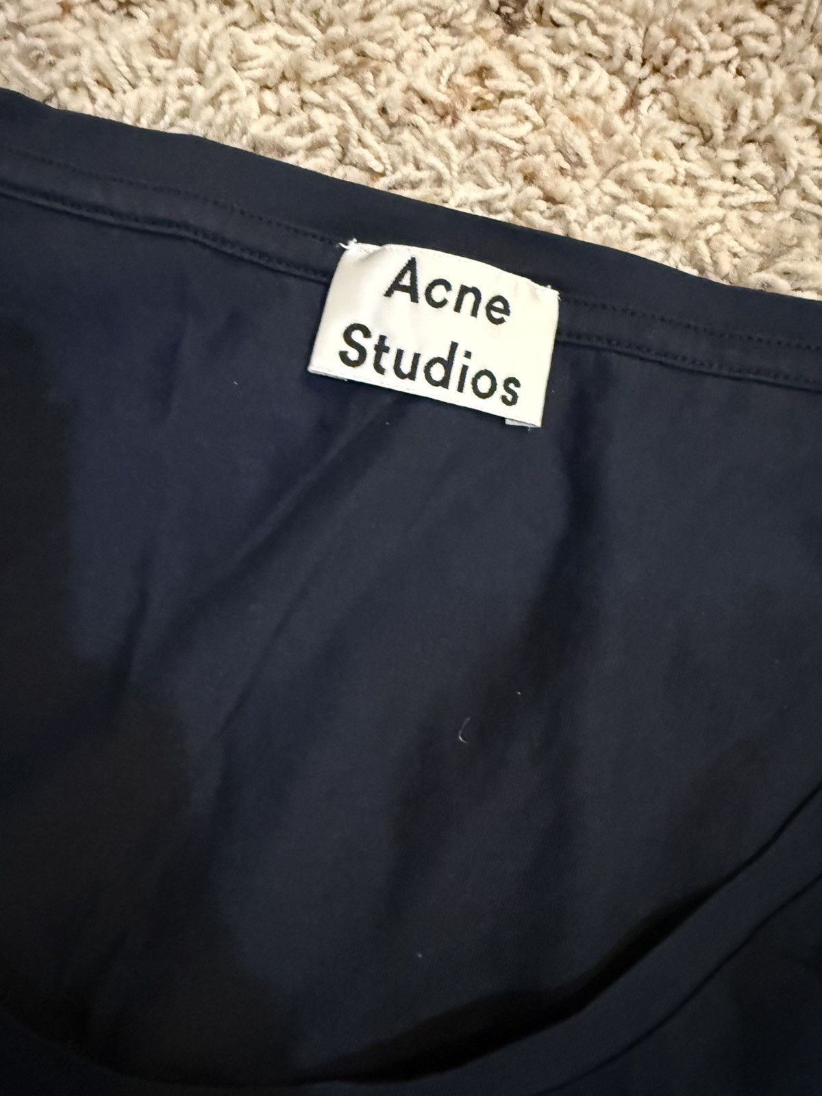 Acne Studios Navy Acne Studios Scoop Neck Size US M / EU 48-50 / 2 - 2 Thumbnail