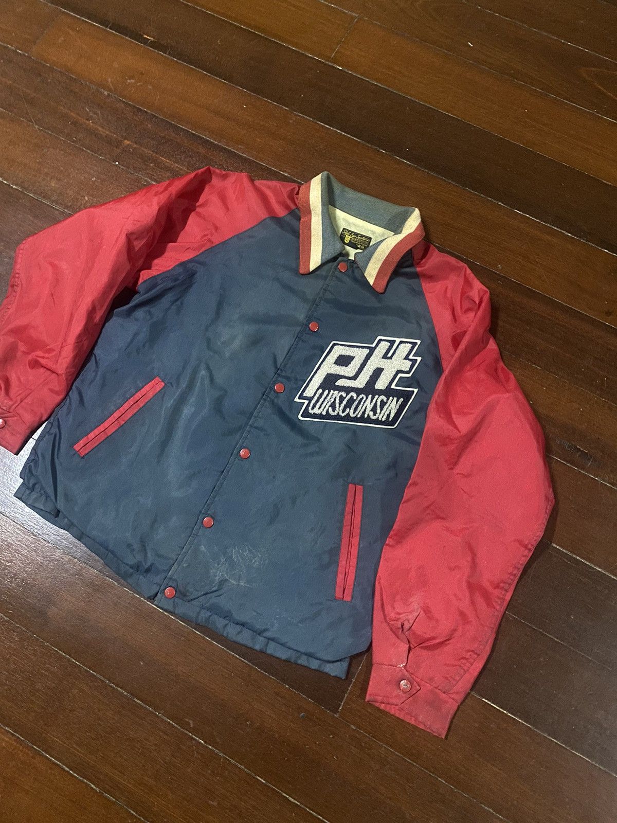Sugar Cane Vtg Sugar Cane Style Eye wisconsin Embroidery Varsity Jacket Size US XL / EU 56 / 4 - 11 Thumbnail