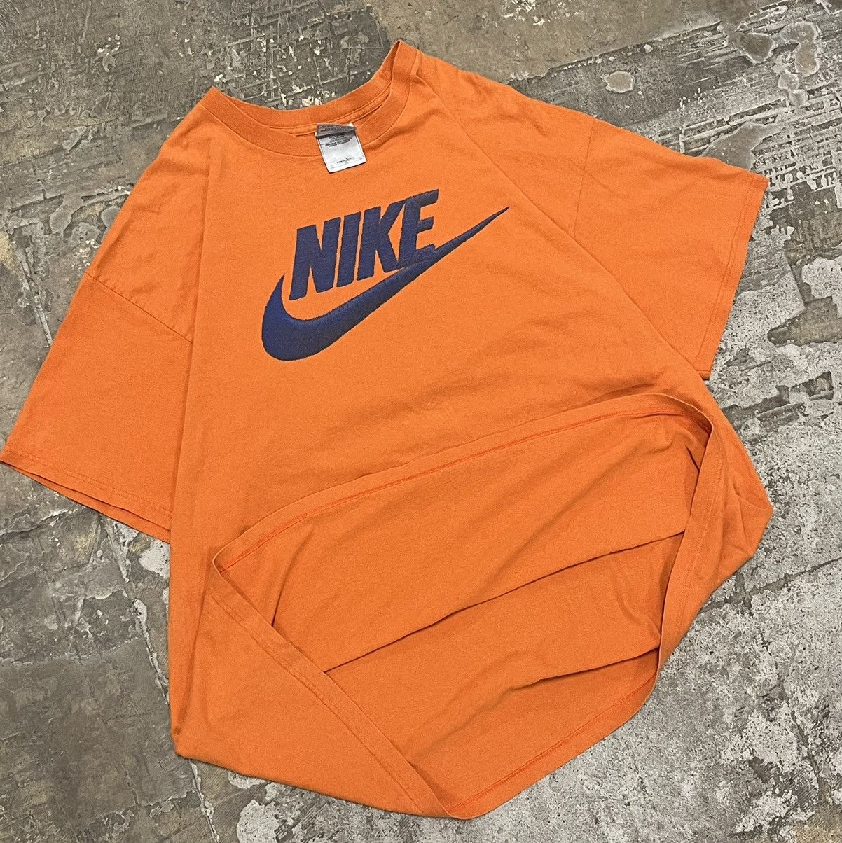 Nike × Vintage Nike vintage streetwear big swoosh tee shirt y2k hype Size US XL / EU 56 / 4 - 1 Thumbnail