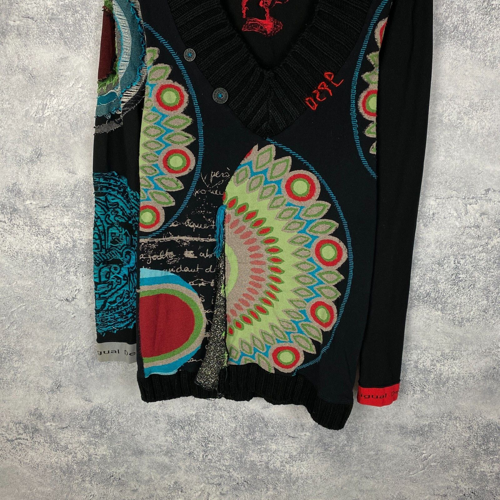 Desigual Desigual Dress Women's Size L/XL Multicolor Long Sleeve ` Size L / US 10 / IT 46 - 3 Thumbnail
