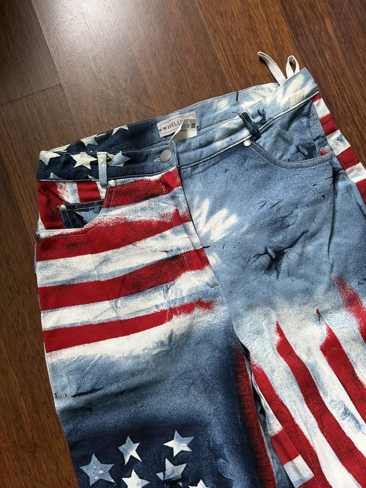 Japanese Brand Vintage American Flag Overprinted Women Jeans Streetwear Y2K Size 30" / US 8 / IT 44 - 7 Thumbnail