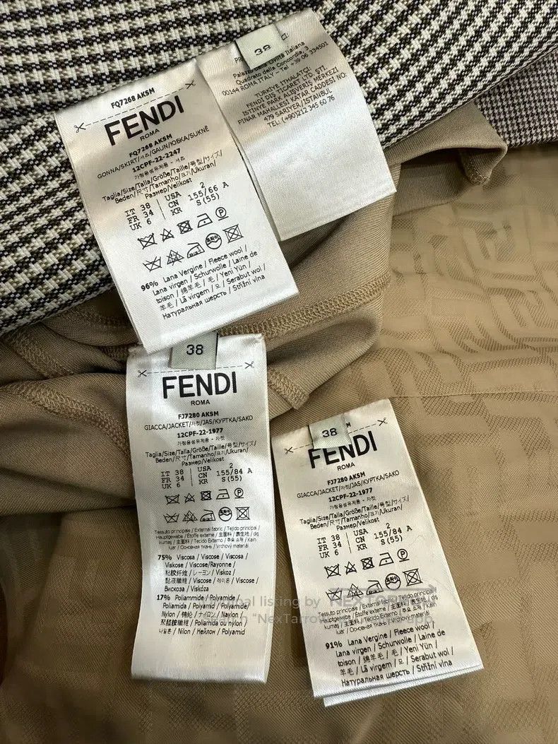 Fendi Fendi Houndstooth three-piece suit Size XS / US 0-2 / IT 36-38 - 9 Thumbnail
