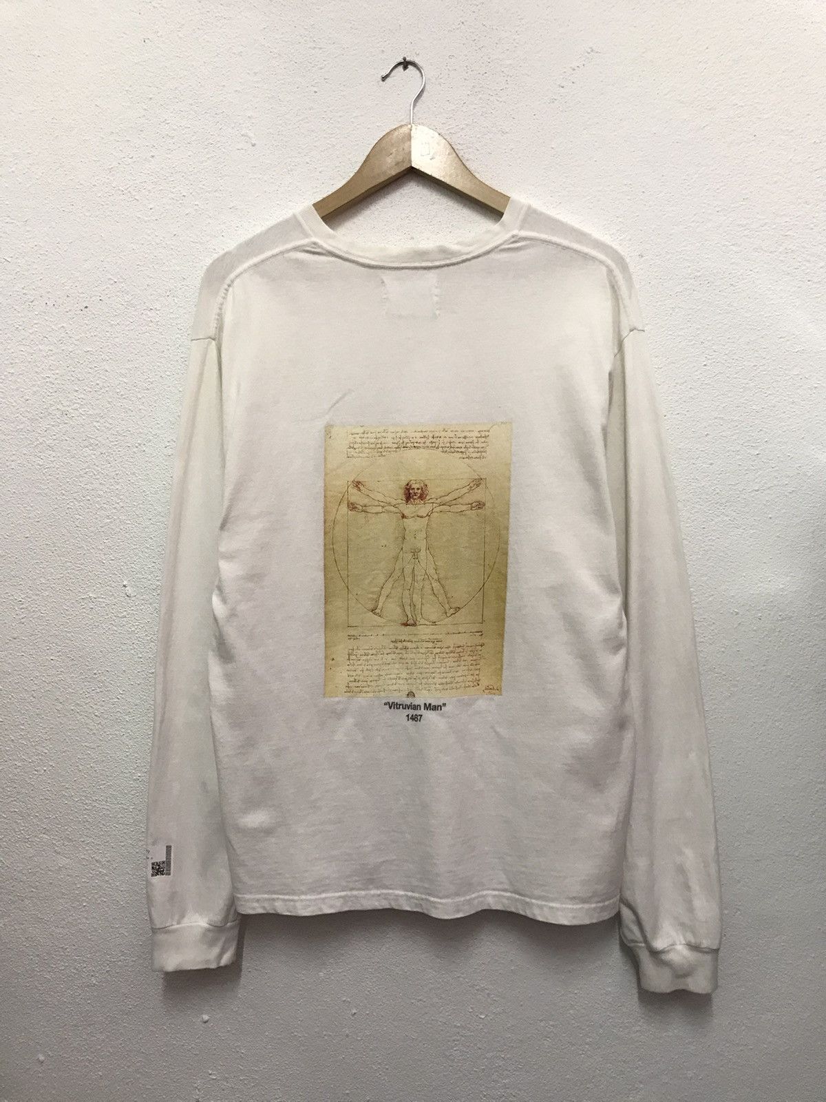image of Art x Vintage Repro Galery Leonardo Da Vinci Longsleeve in White, Men's (Size Medium)