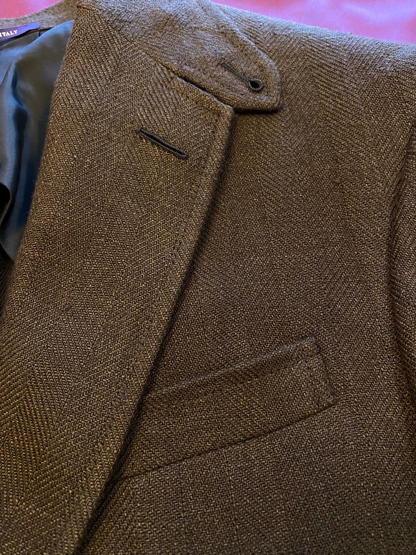 Polo Ralph Lauren Purple Label RL67 Italy Handmade Linen Blazer 40R Size 40R - 2 Thumbnail