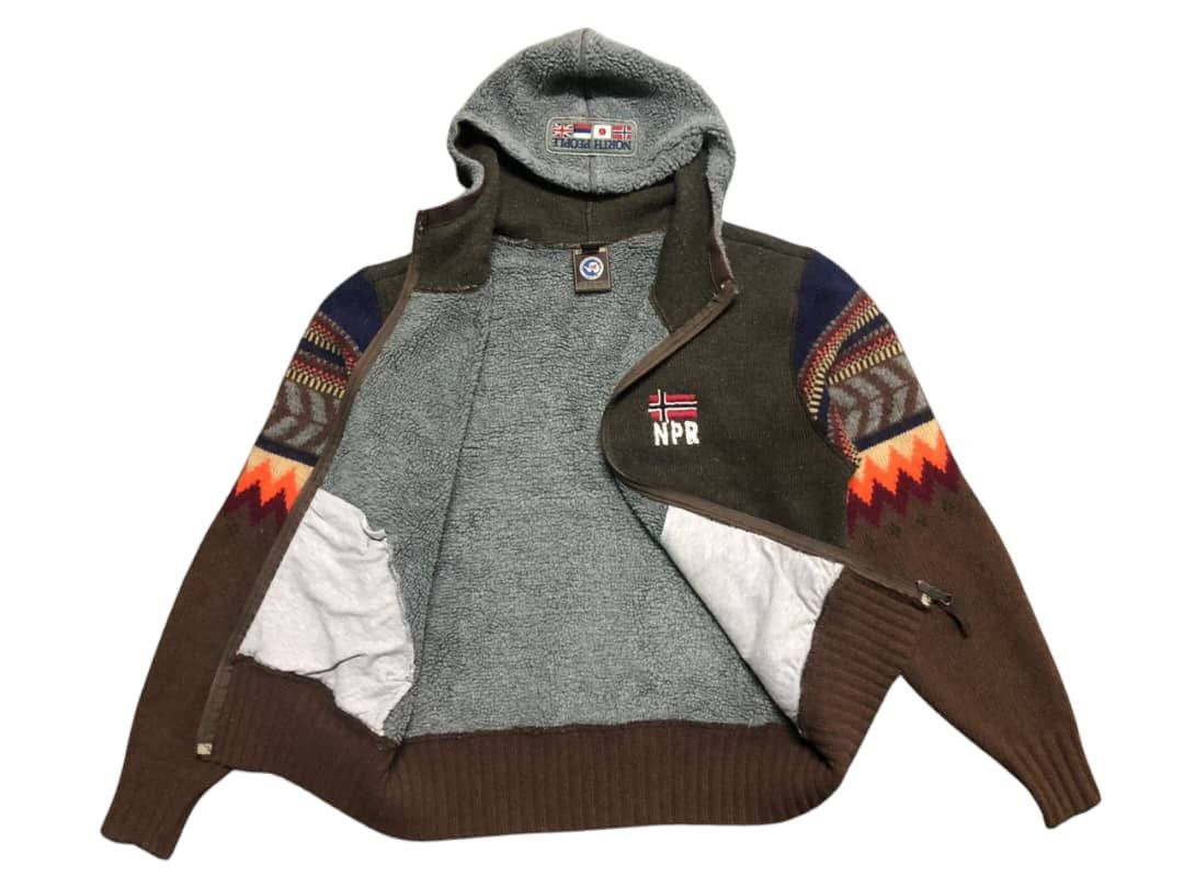 Napapijri × Native Napapijri Knit Hoodie Zipper Jacket Sleeve Native Design Size US M / EU 48-50 / 2 - 3 Thumbnail