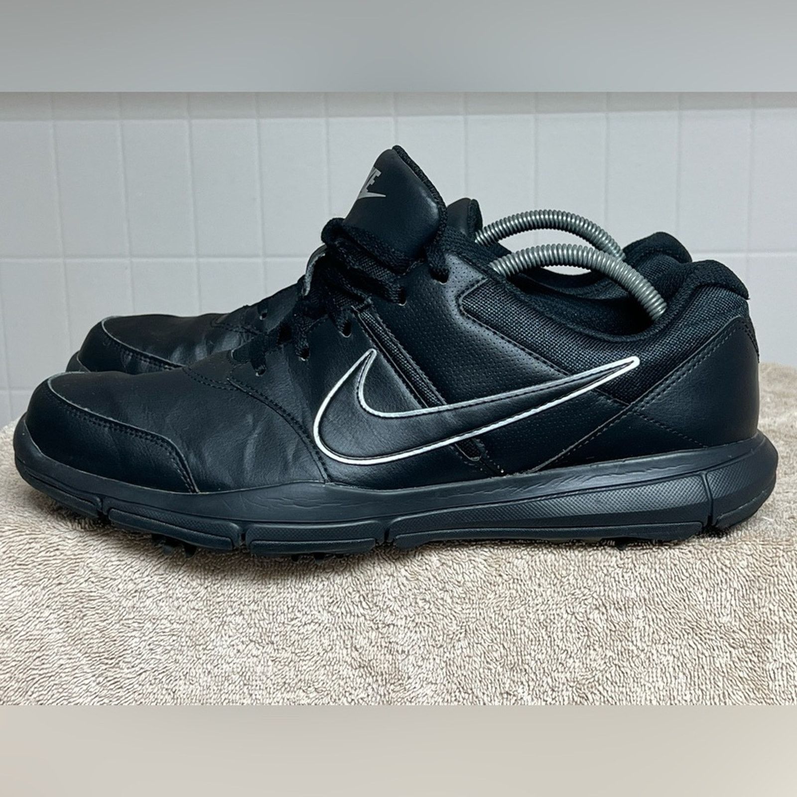 Nike Nike Durasport 4 Golf Shoes Black Silver Soft Spikes Grailed