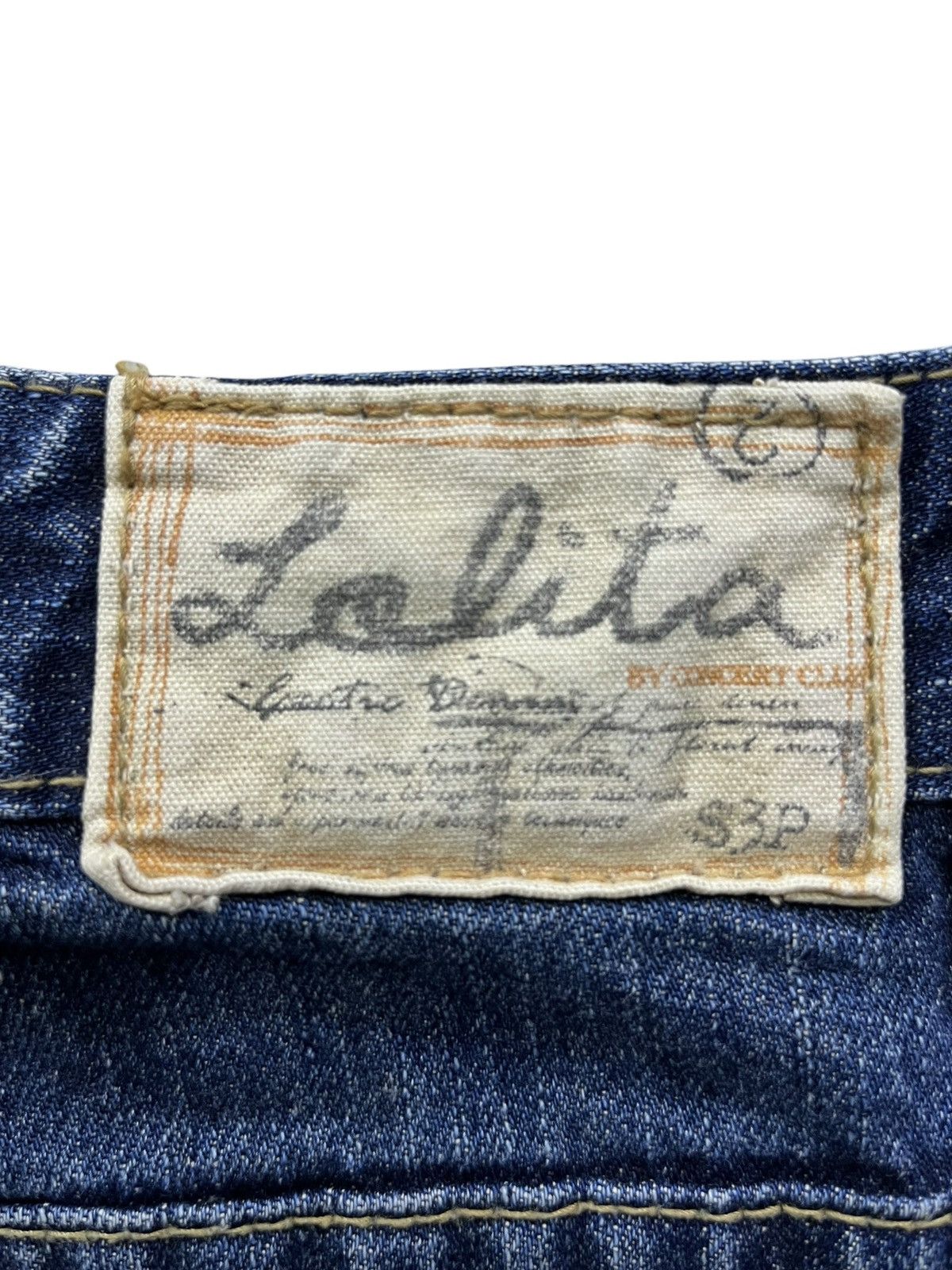 Lolita Jeans 💀Ultra Rare Lolita Skull Grunge Washed Whisker Denim 31 Size US 31 - 10 Thumbnail