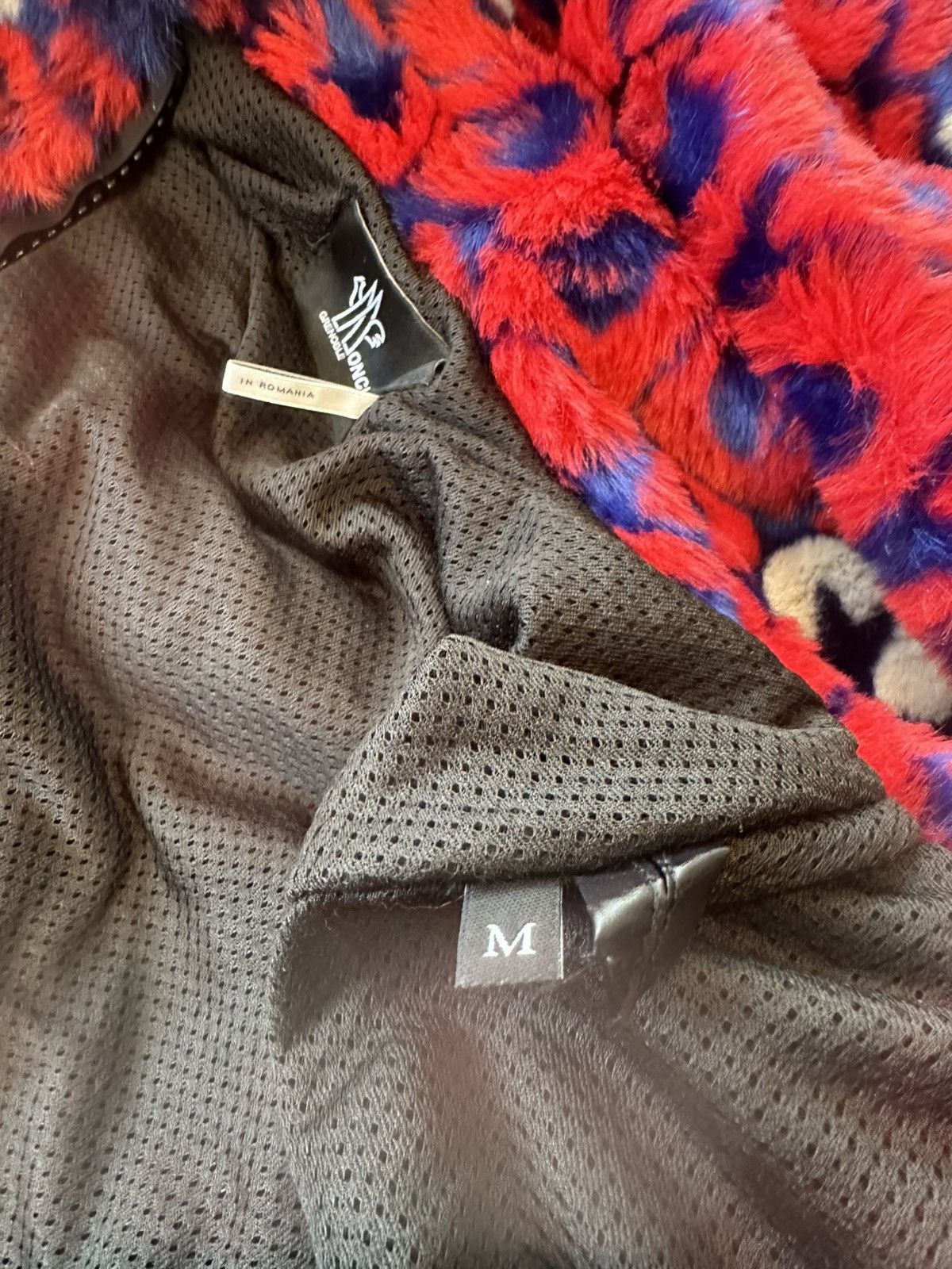 Moncler Grenoble Moncler Monogram Graphic Print Faux Fur Jacket w/ Tags, sz M Size M / US 6-8 / IT 42-44 - 5 Thumbnail