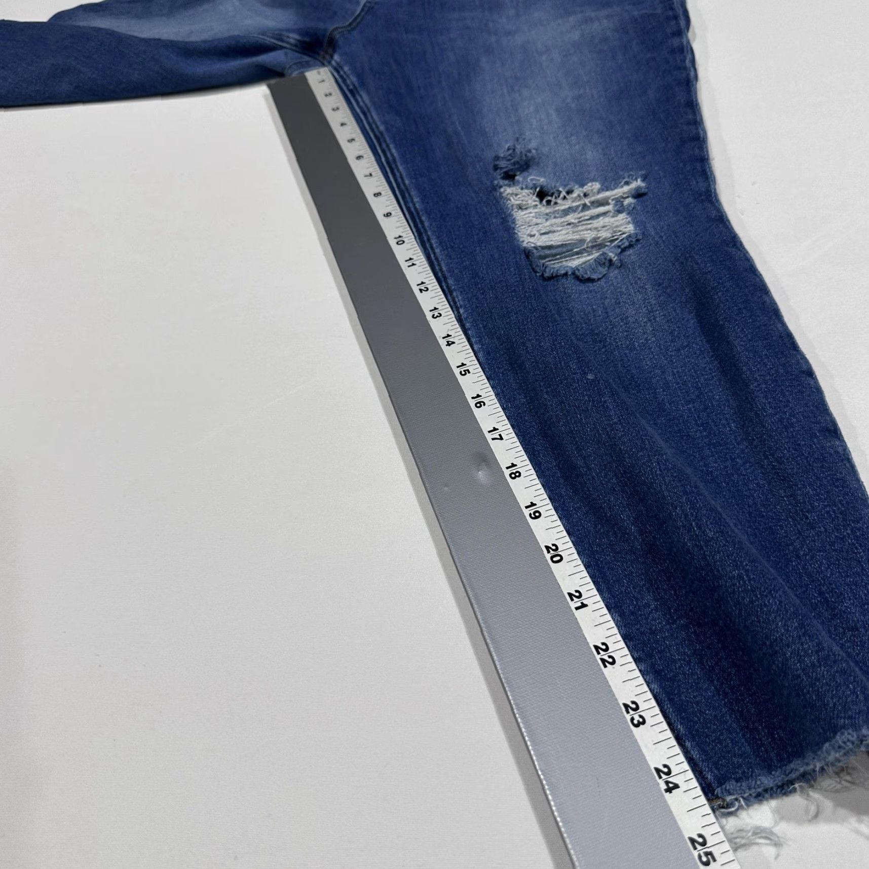 Vintage KUT from the Kloth Jeans Womens 16W Blue Rachael Mom High Rise DIY Raw Hem Size 38" / US 16 / IT 52 - 6 Thumbnail