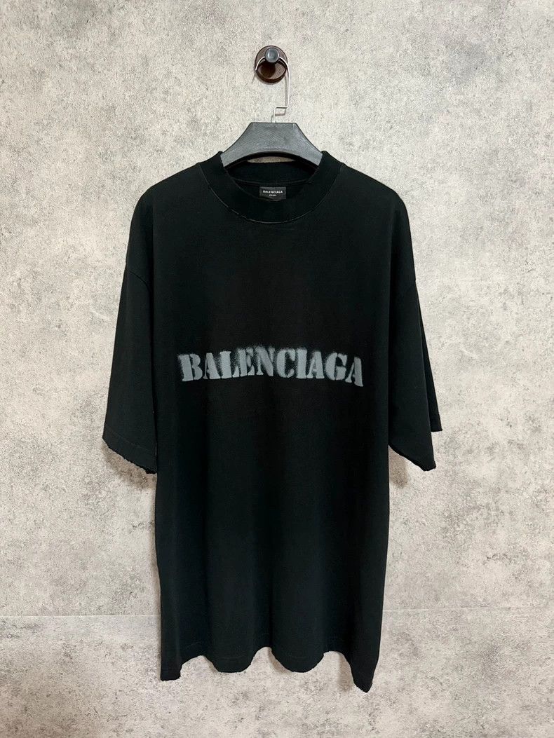 Balenciaga Balenciaga Faded Subtitle Logo Short Sleeve T-Shirt Size US M / EU 48-50 / 2 - 1 Thumbnail