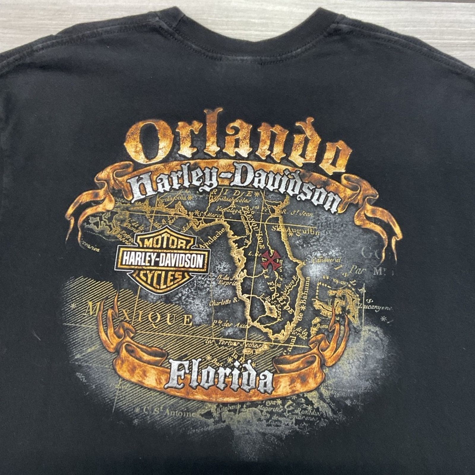 Harley Davidson 2000s Harley-Davidson Pirate Skull Graphic T-Shirt Size US XL / EU 56 / 4 - 4 Thumbnail