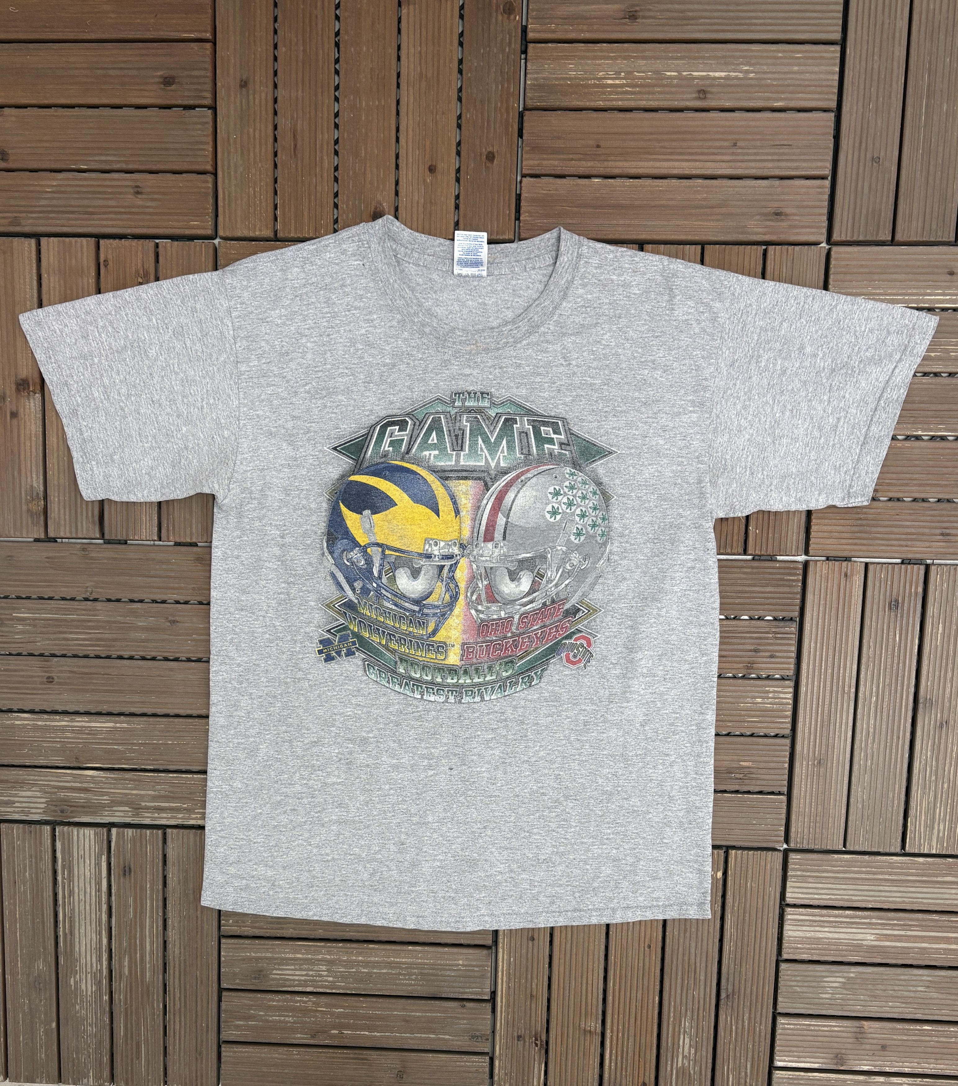 The Game Ohio State vs Michigan Vintage Grey T-Shirt Tee