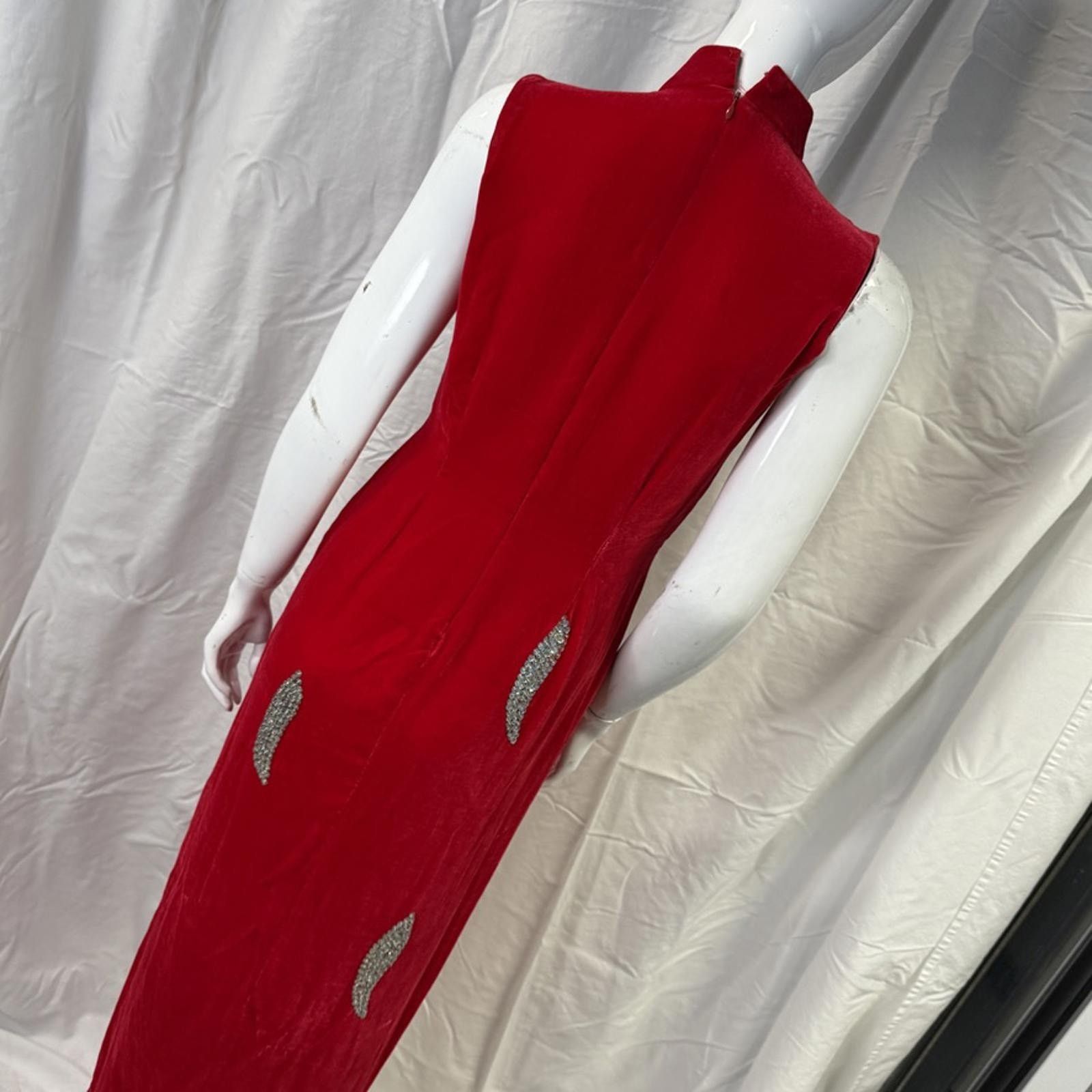 Vintage Vtg 50's 60's Red Cheongsam Qipao Dress Floral Embroidery Size XS / US 0-2 / IT 36-38 - 7 Thumbnail
