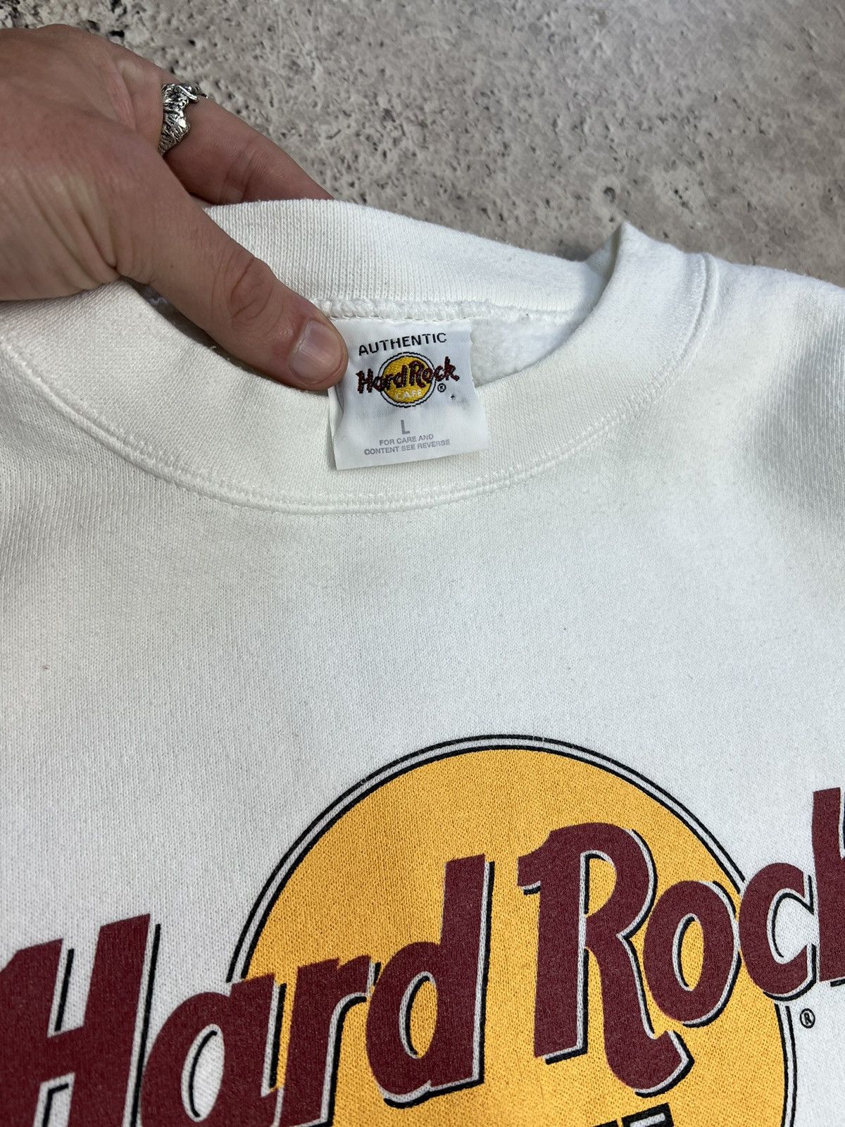 Boy London × Hard Rock Cafe Vintage streetwear Hard Rock Sweatshirt Hollywood 1990s Size US L / EU 52-54 / 3 - 6 Thumbnail