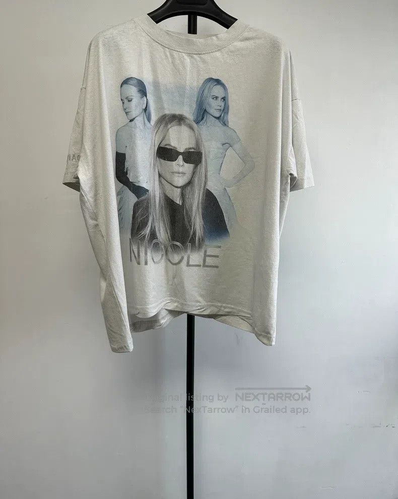 Balenciaga Balenciaga Distressed Printed Pattern Plain Knit Short Sle Size US M / EU 48-50 / 2 - 1 Thumbnail
