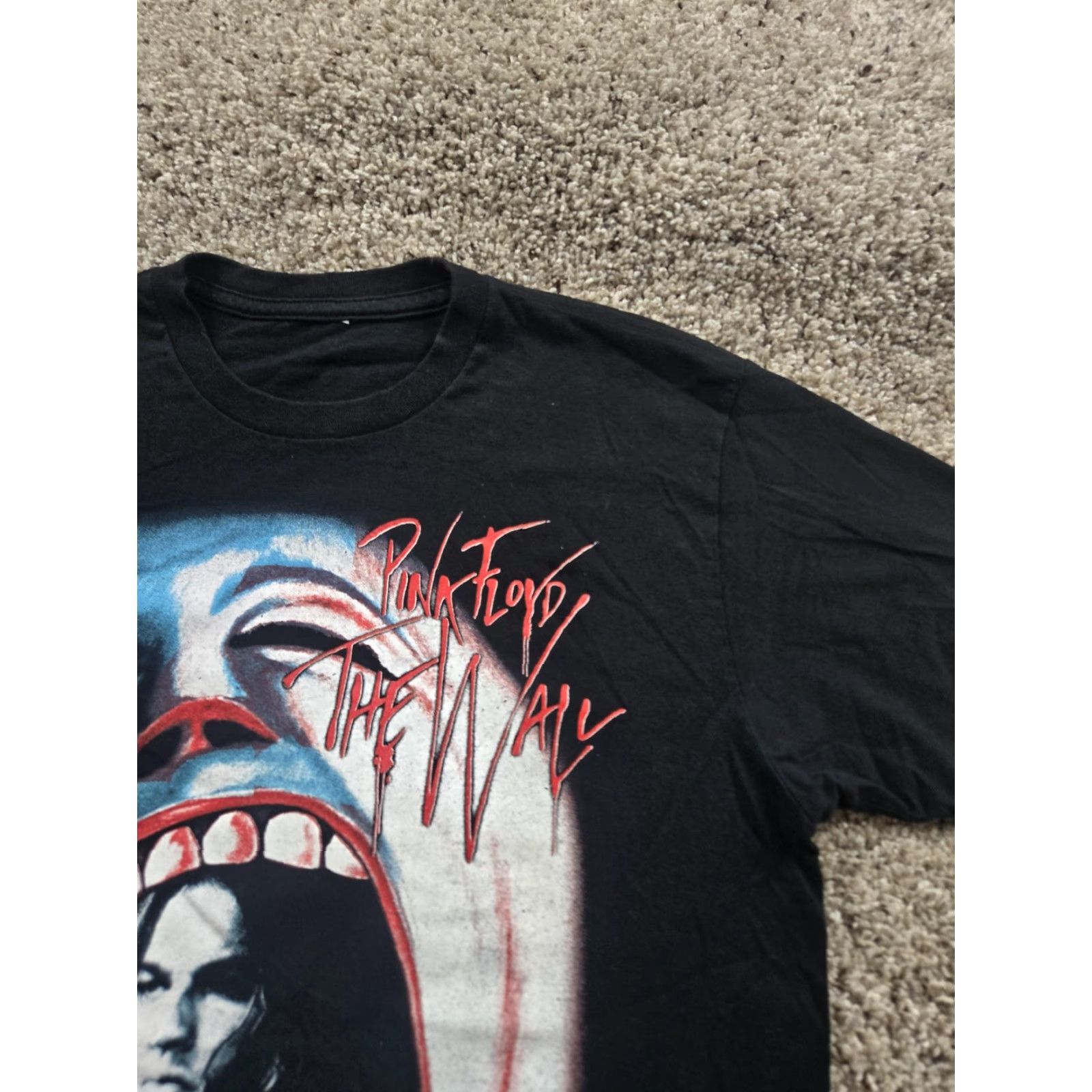 Vintage David Gilmour Pink Floyd Shirt Mens Medium Black The Wall Live 2016 Tour Concert Size US S / EU 44-46 / 1 - 4 Thumbnail