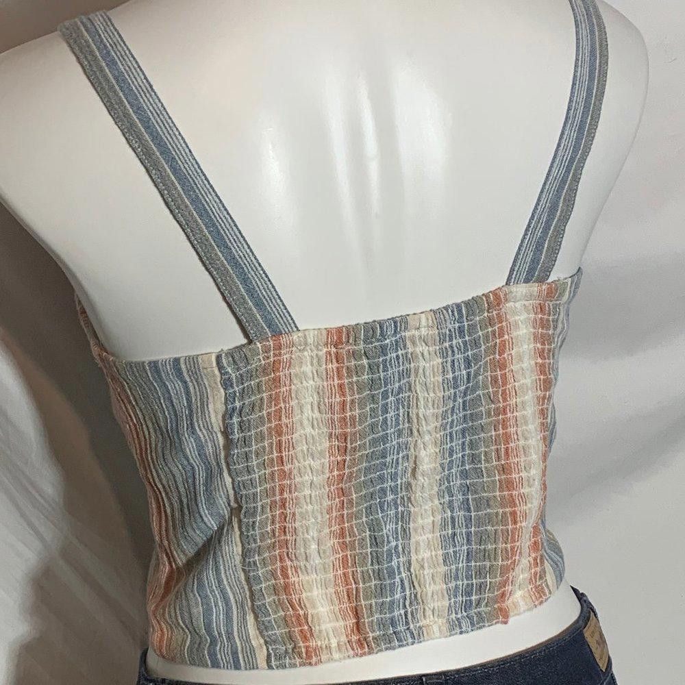 Designer Charlotte Russe Striped Cropped Top, Size Small Size S / US 4 / IT 40 - 6 Thumbnail
