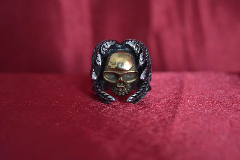 Jewelry Skull Rare Jewelry Rings Open Size Chrome Ring (Size 7-13) Size ONE SIZE - 1 Thumbnail