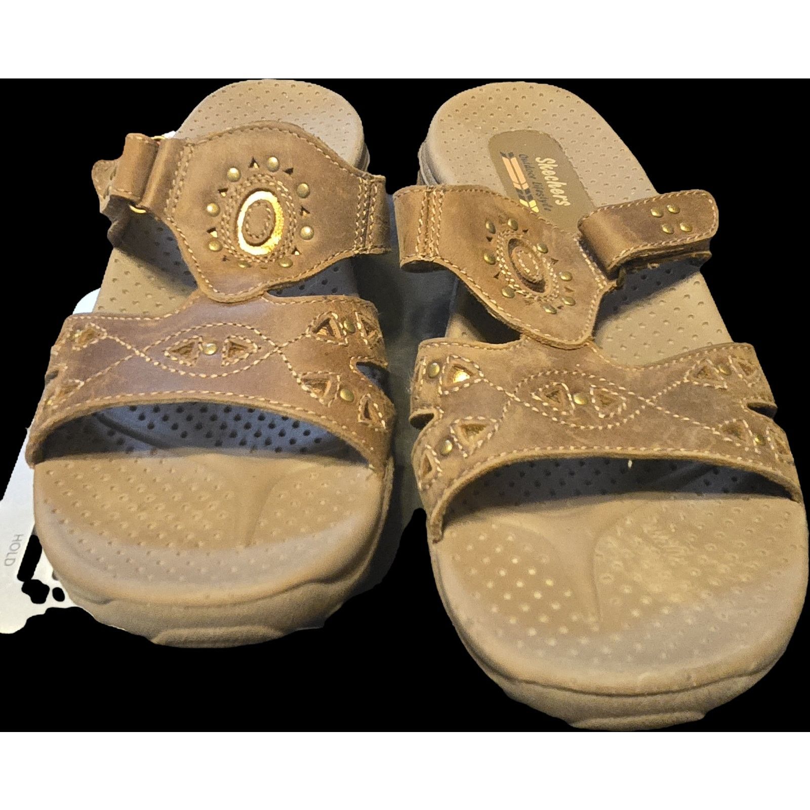 SKECHERS Skechers Outdoor Lifestyle Brown Leather Slide Sandals 8 Size US 8 / IT 38 - 3 Thumbnail