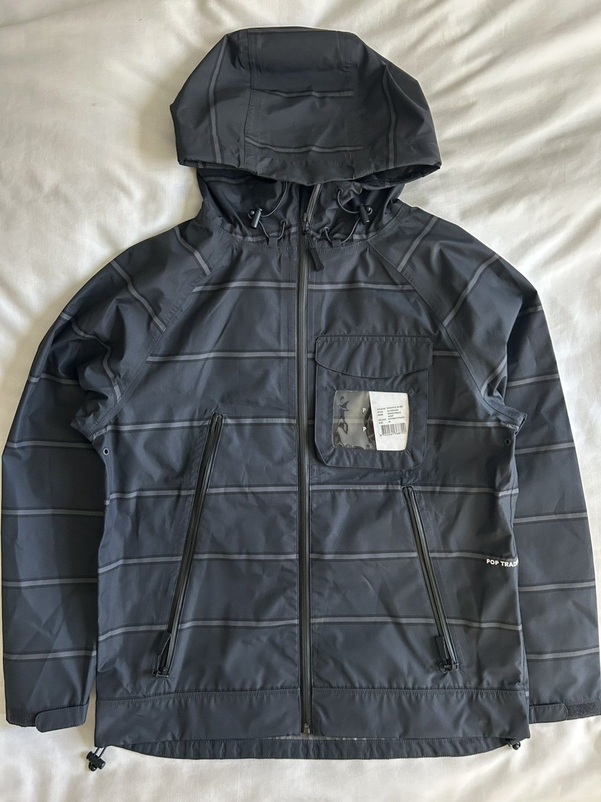 Pop Trading Company Pop Trading Company Striped Oracle Jacket Anthracite Size US M / EU 48-50 / 2 - 1 Thumbnail